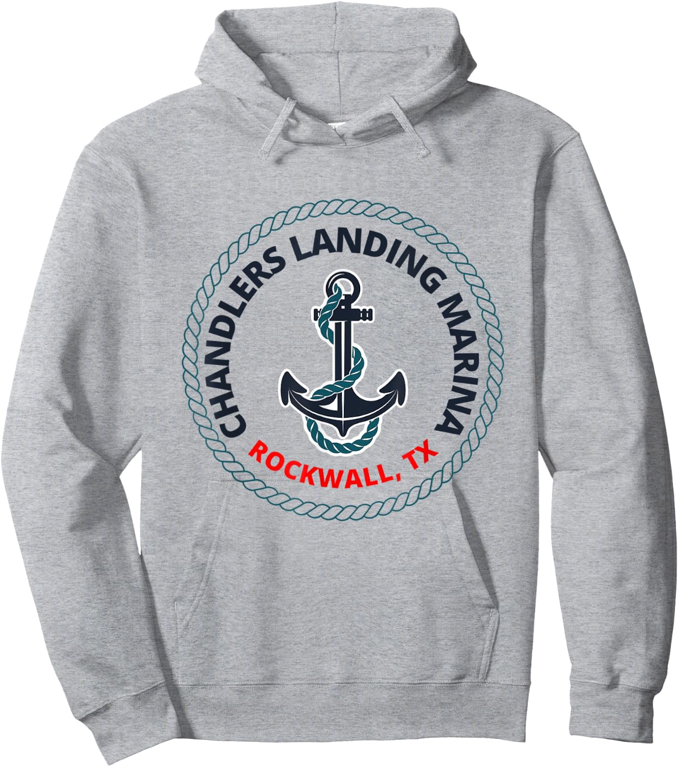Lake Ray Hubbard- Chandlers Landing Marina- Rockwall, TX Hoodie - Hoodie | Ash