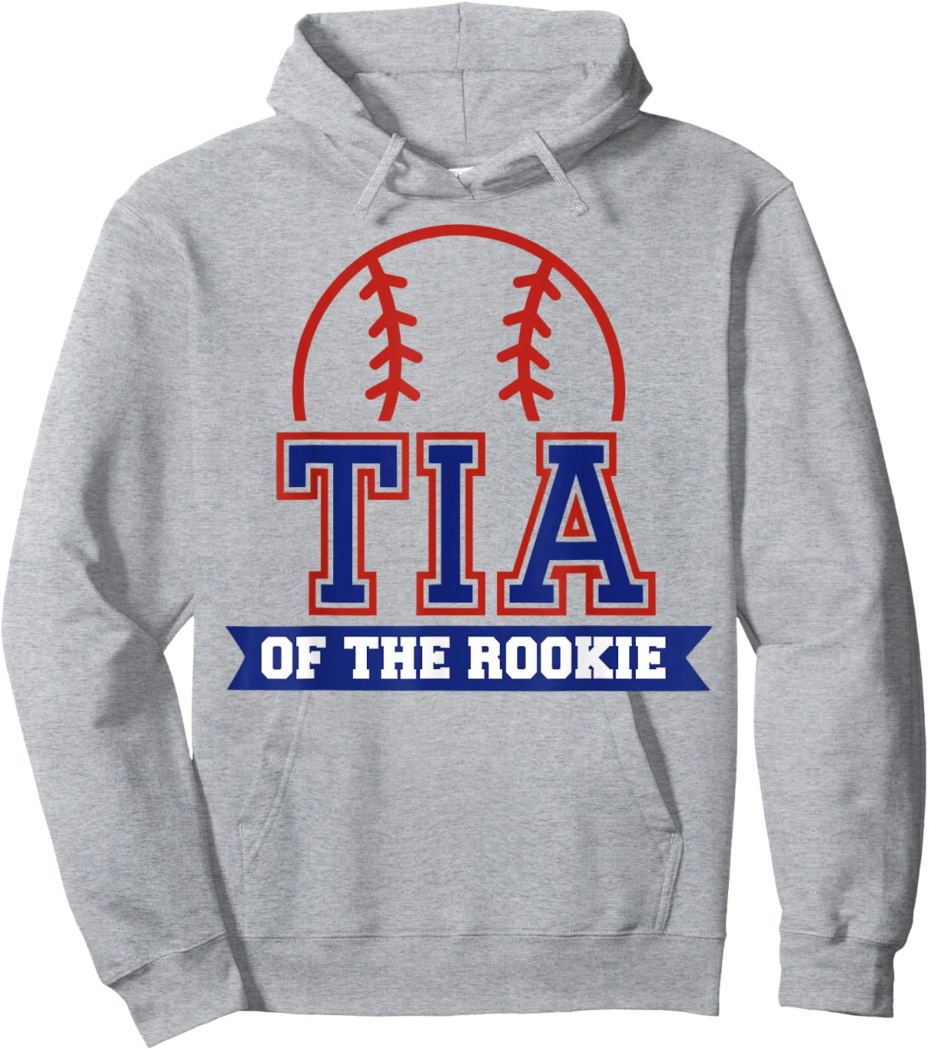 Tia of Rookie 1st Birthday Baseball Theme Matching Party Hoodie - Hoodie | Ash