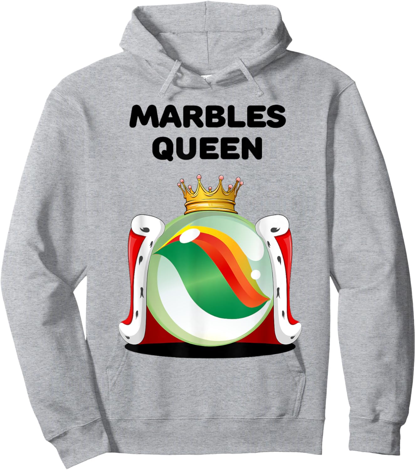 Marbles Queen | Girls Marbles | Marbles Hoodie - Hoodie | Ash