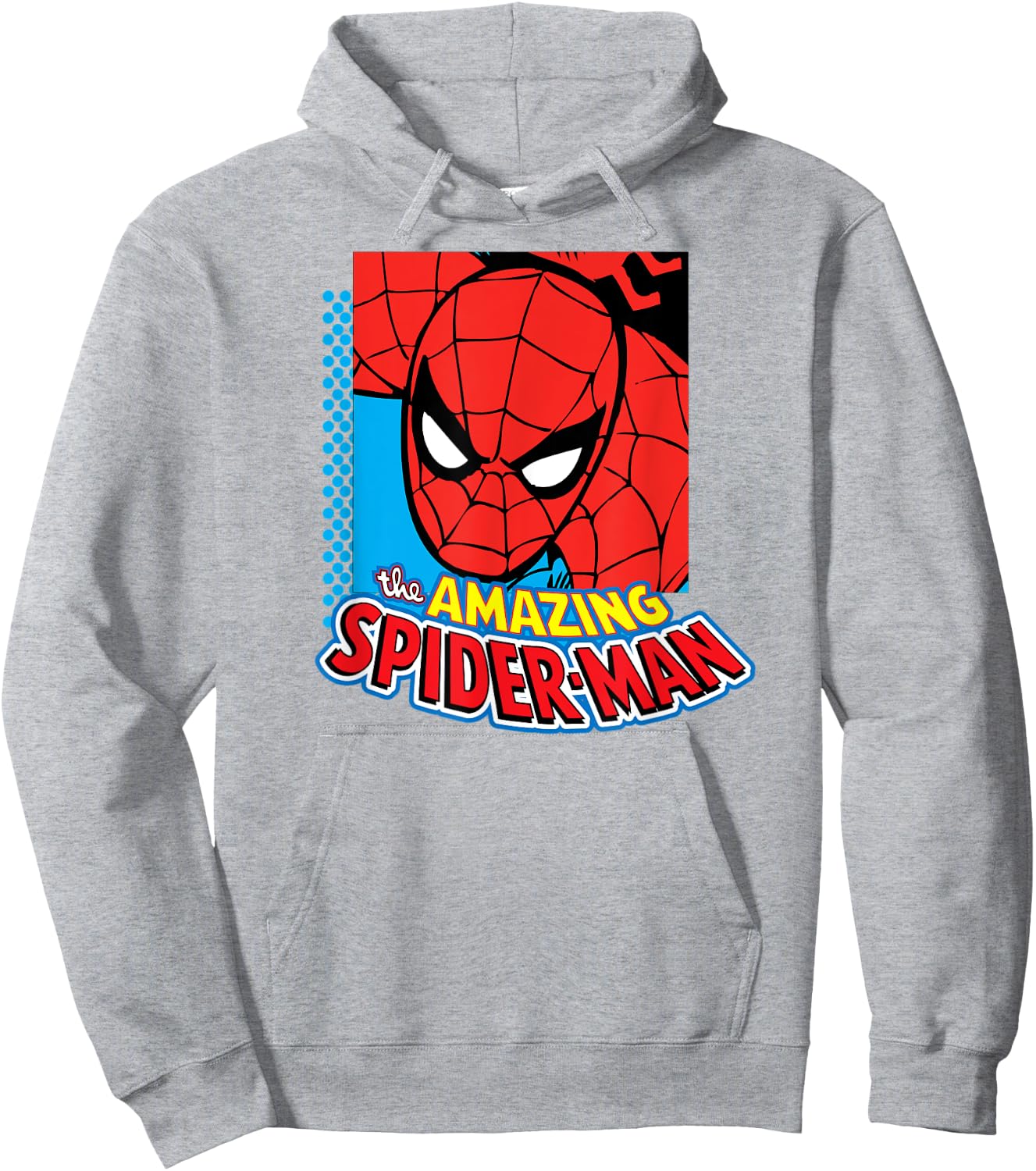 Amazon Essentials Men's MARVEL THE AMAZING SPIDER-MAN LOGO PORTRAIT , White, Small Hoodie - Hoodie | Ash