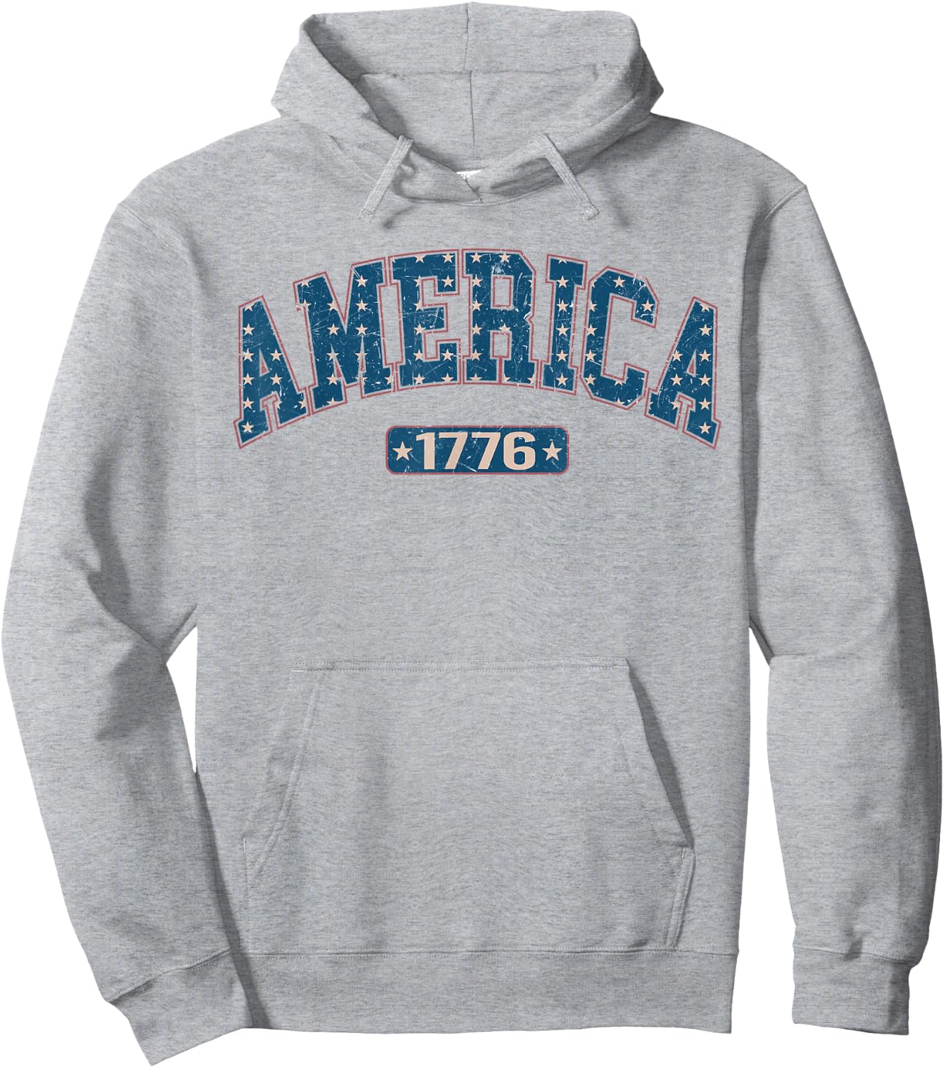 Happy 4th Of July Patriotic American US Flag 4th Of July Hoodie - Hoodie | Ash