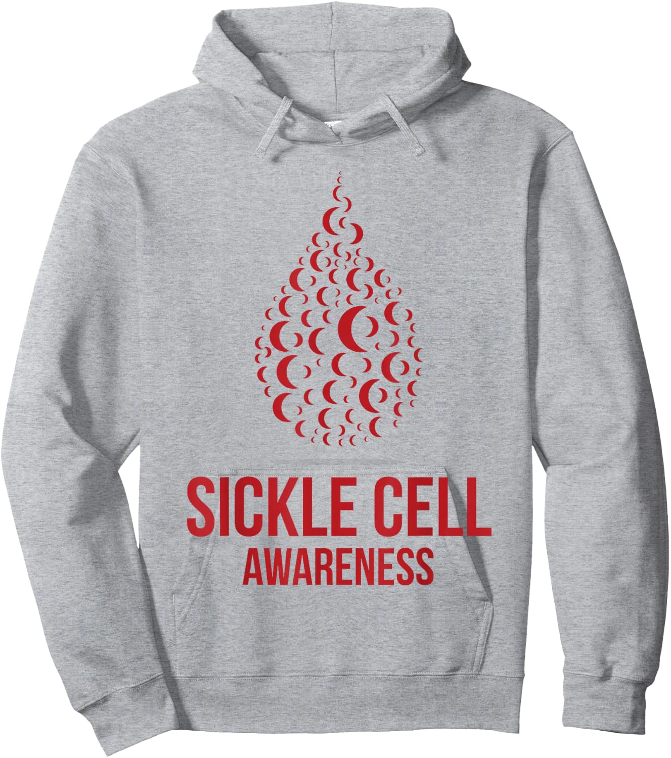 I Wear Burgundy Ribbon Sickle Cell Awareness September Hoodie - Hoodie | Ash