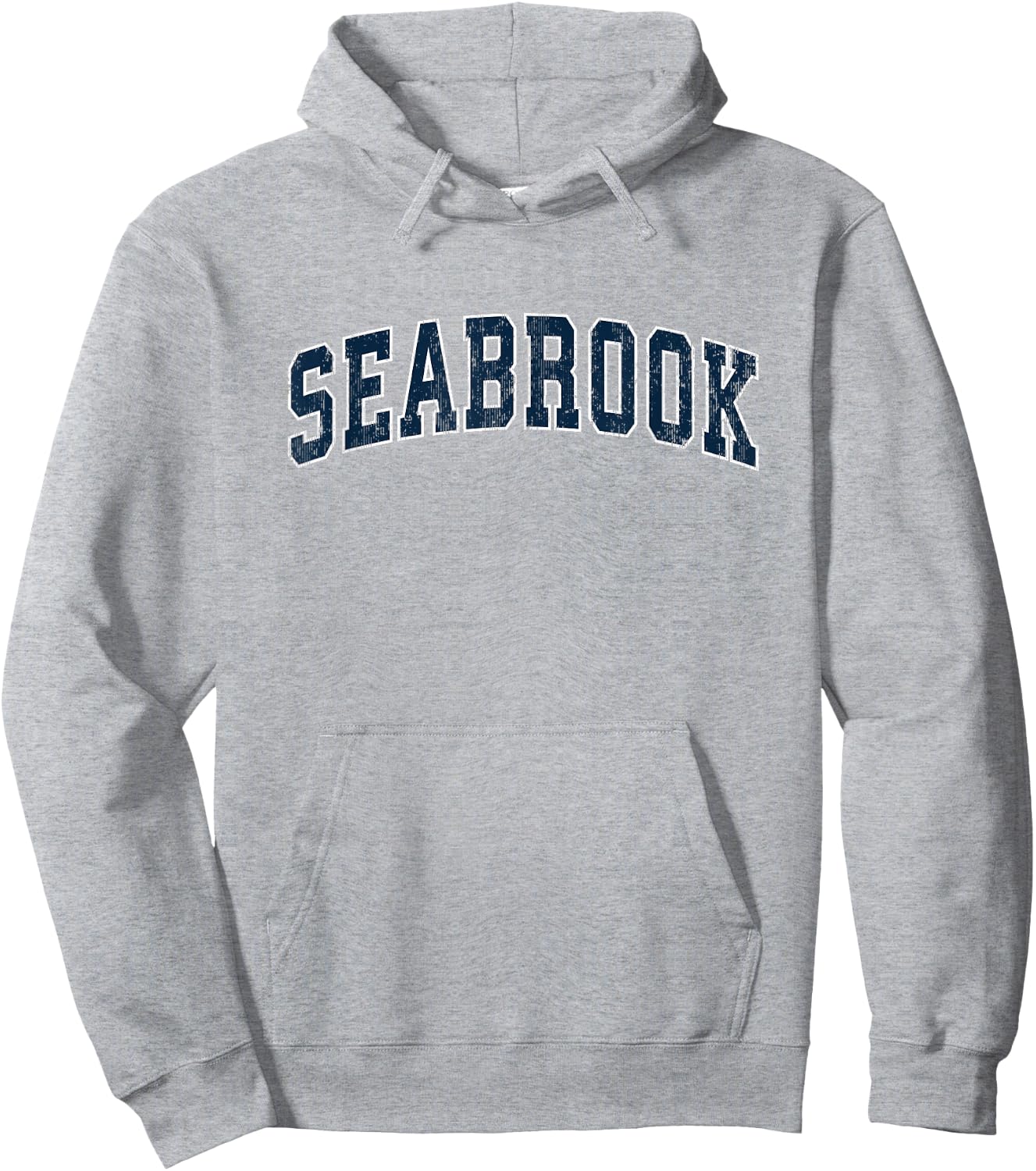 Seabrook New Hampshire NH Vintage Sports Design Navy Design Hoodie - Hoodie | Ash