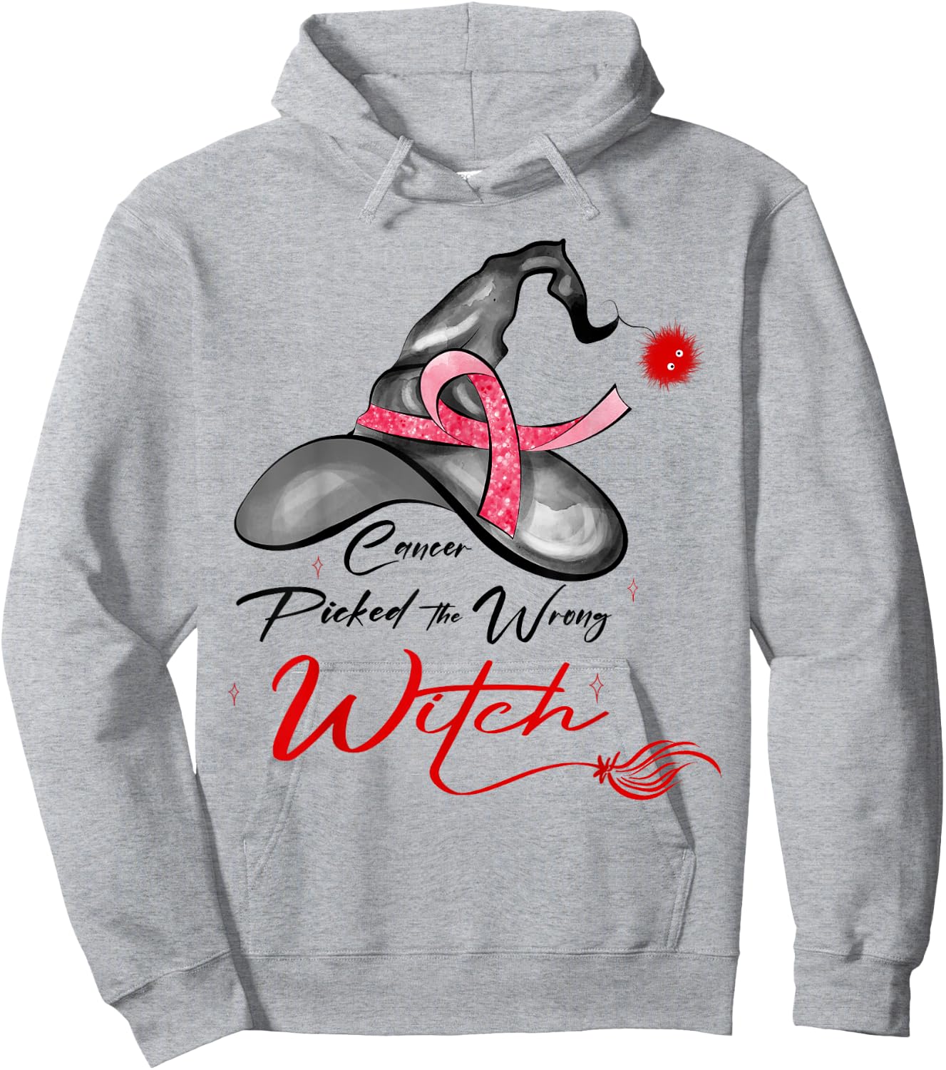 Blood Cancer Halloween | Blood Cancer Picked Wrong Witch Hoodie - Hoodie | Ash