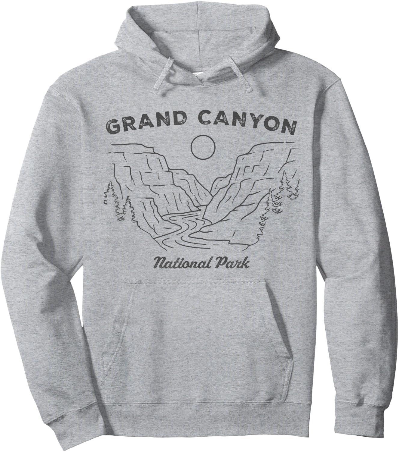 Retro Grand Canyon National Park Arizona Hiking Hoodie - Hoodie | Ash