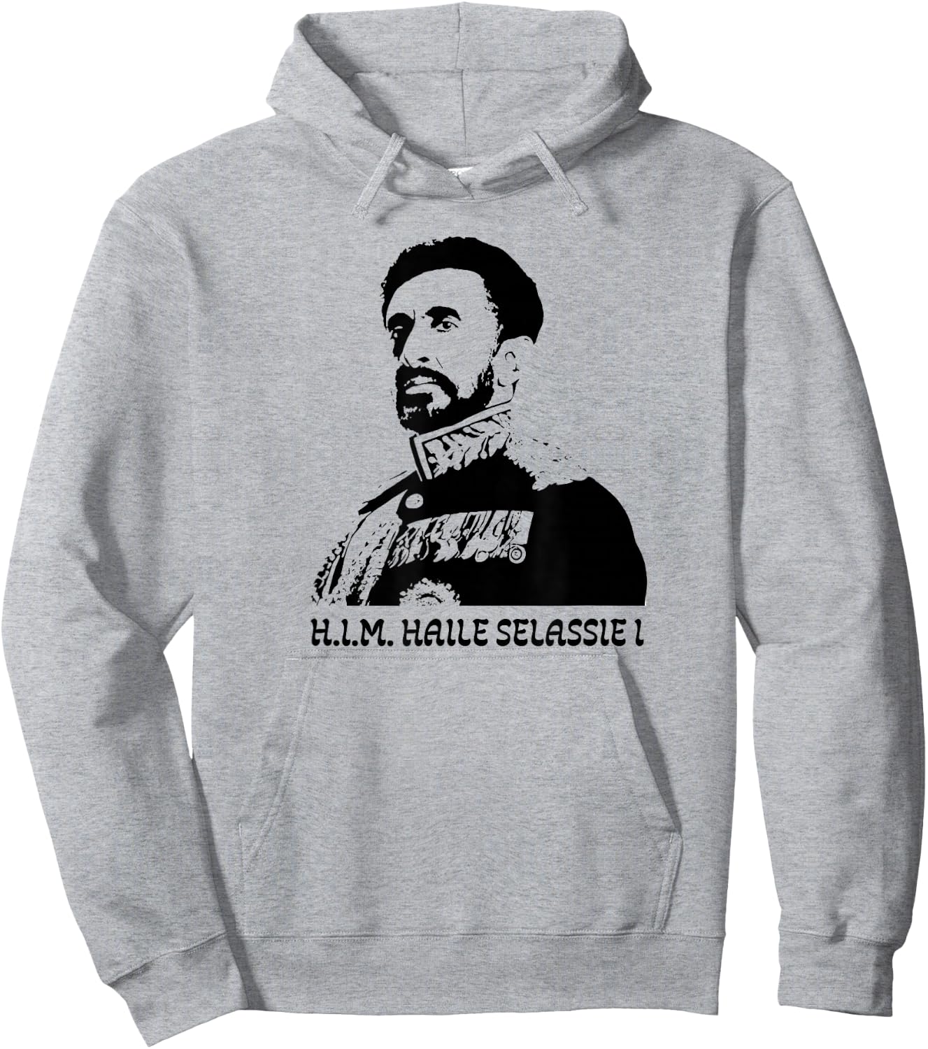 Emperor Haile Selassie Art Ethiopia Ras Tafari Reggae Rasta Hoodie - Hoodie | Ash