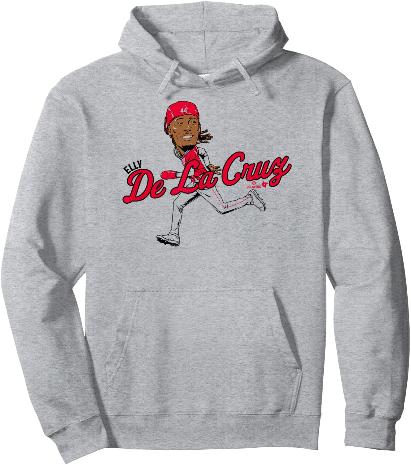 Elly De La Cruz - Caricature - Cincinnati Baseball Hoodie - Hoodie | Ash