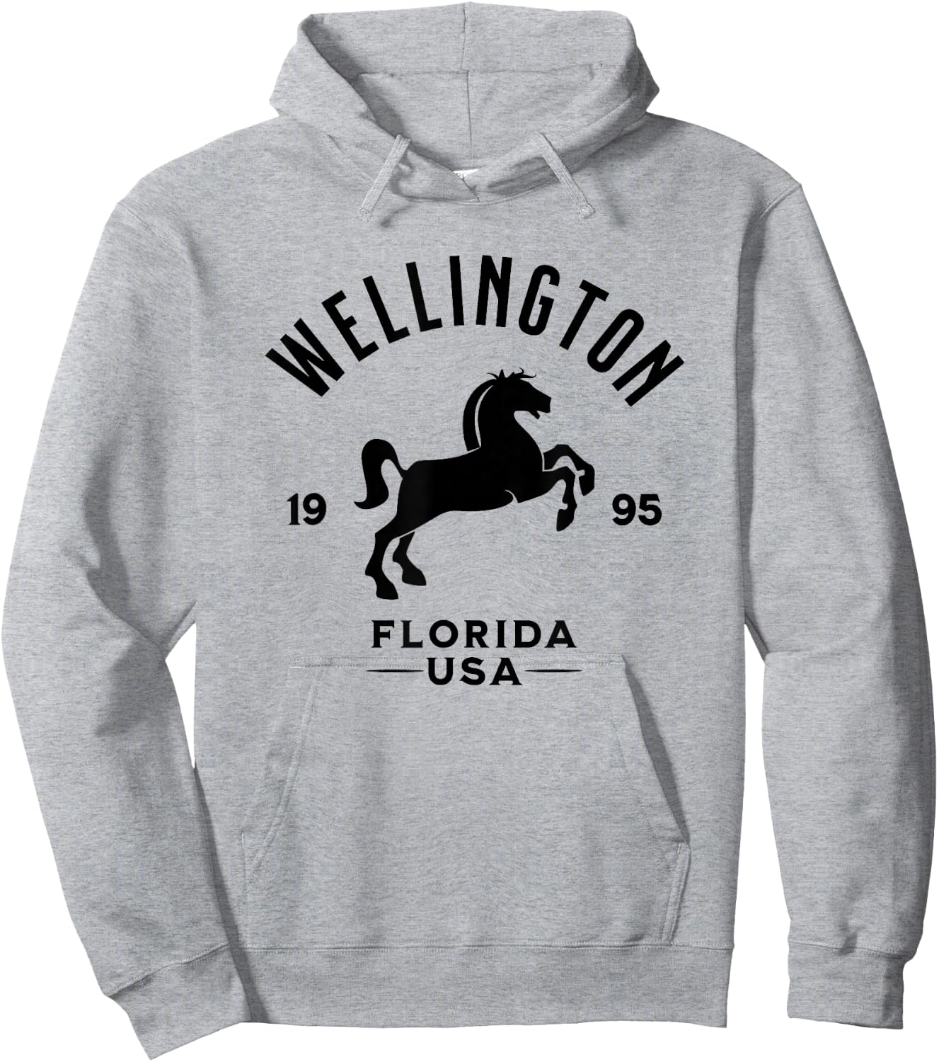 Wellington Florida USA Equestrian Horse Design Hoodie - Hoodie | Ash