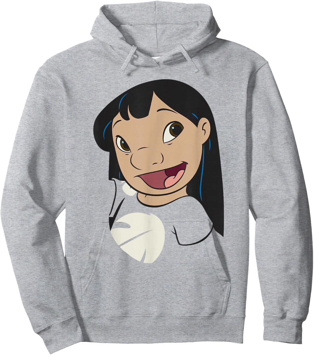 Disney Lilo & Stitch Lilo Big Face Red Shirt Smile Hoodie - Hoodie | Ash