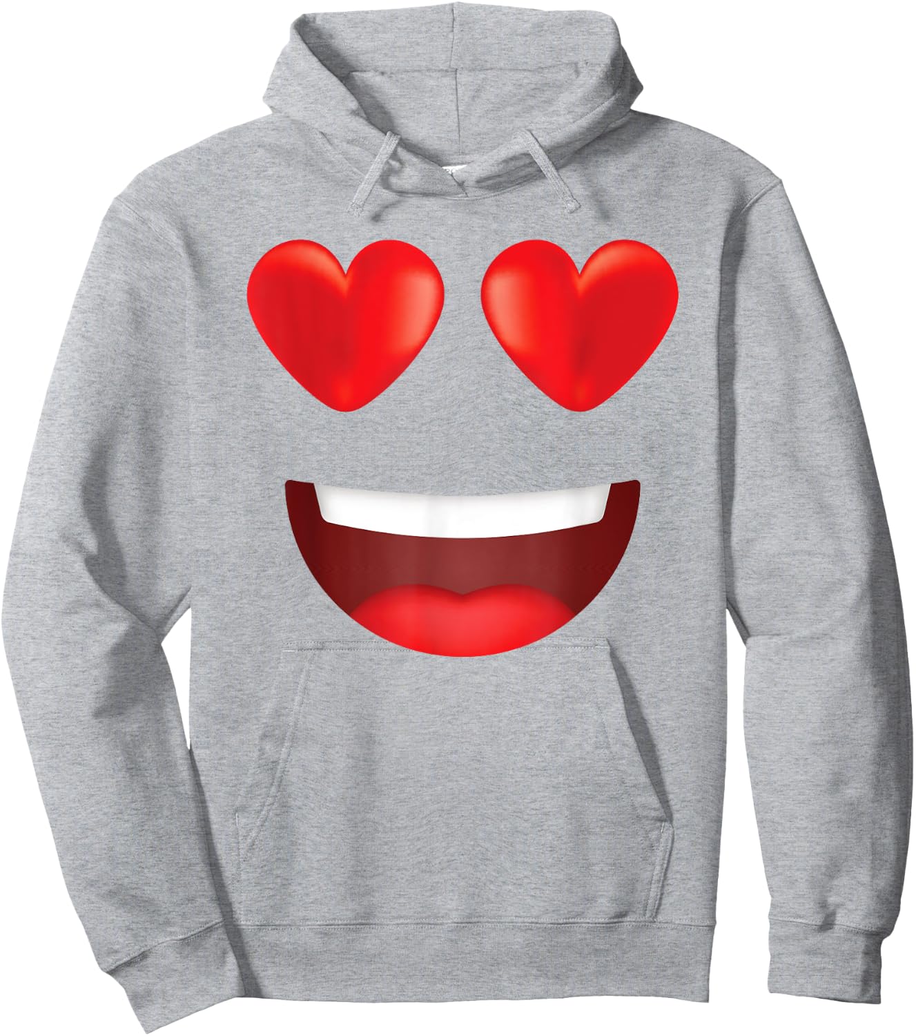 Group Costume Team Valentine Couple Outfit Love Emoticon Hoodie - Hoodie | Ash