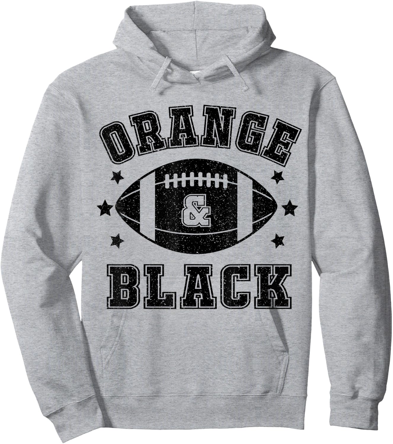 On Gameday Football We Wear Orange And Black School Spirit Hoodie - Hoodie | Ash