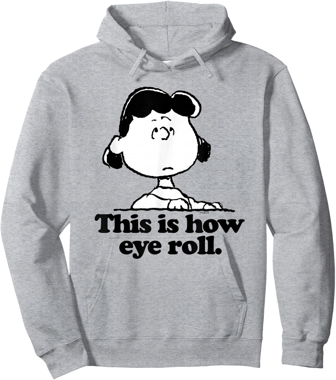 Peanuts - Lucy This Is How Eye Roll Hoodie - Hoodie | Ash