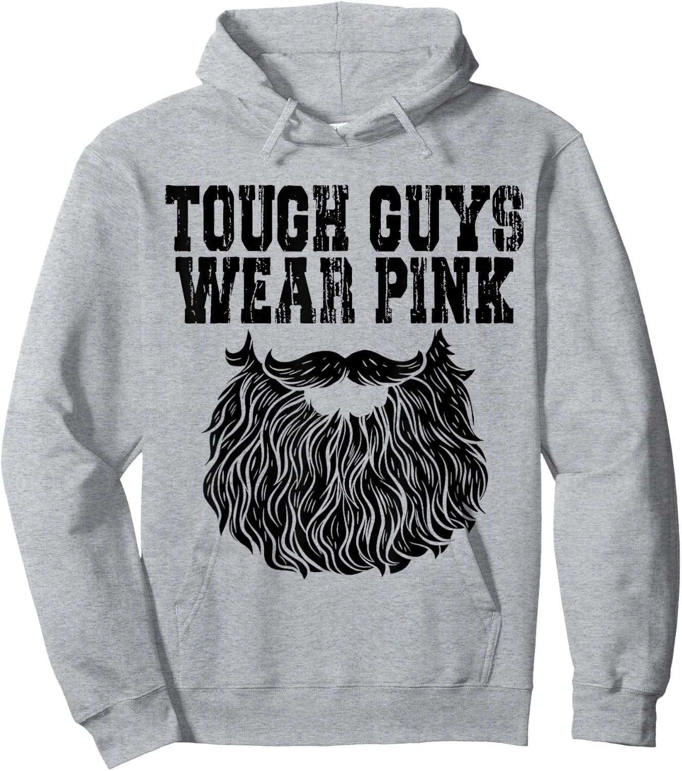 Tough Guys Wear Pink Men And Boys Support Cancer Survivors Hoodie - Hoodie | Ash
