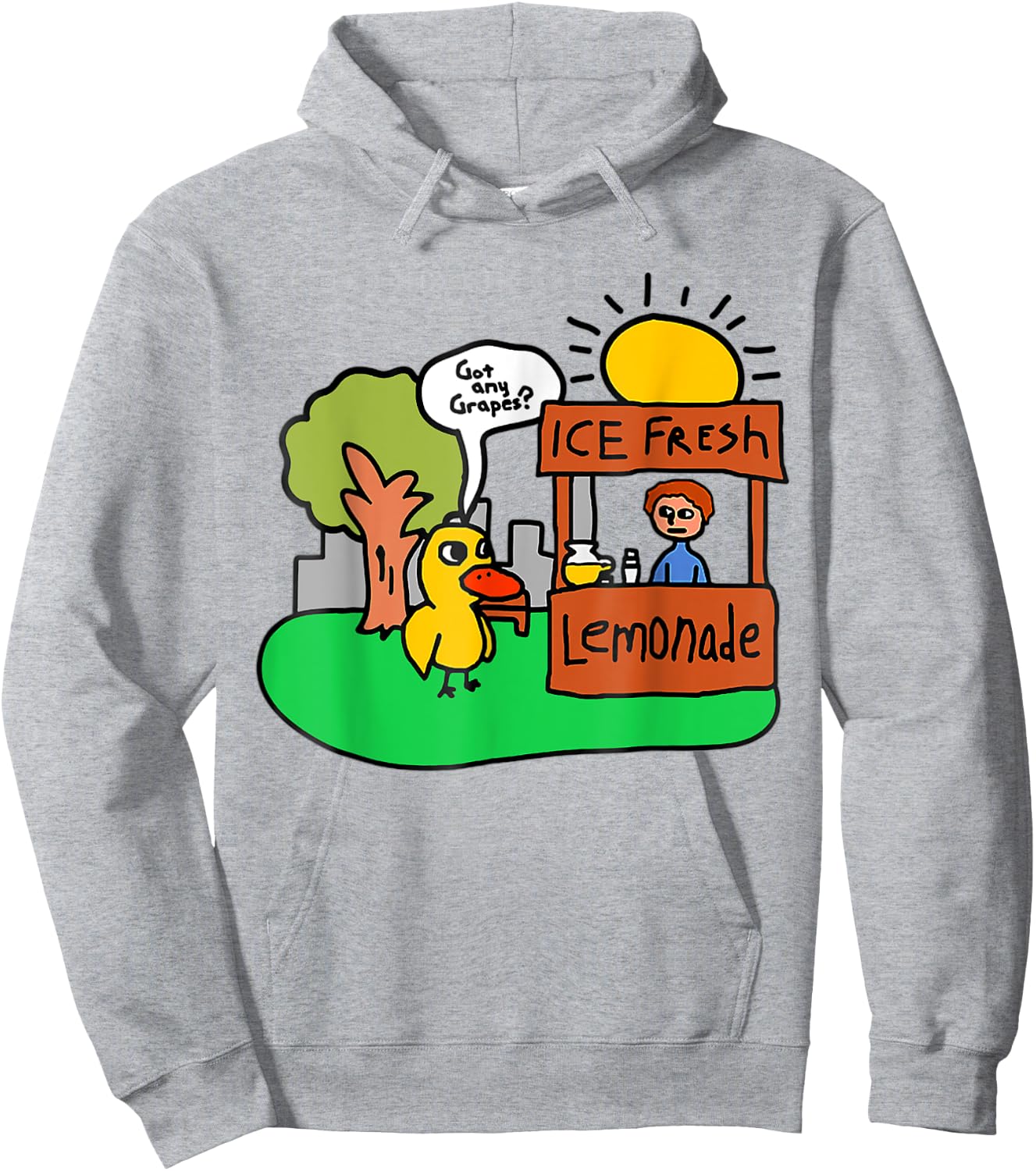 Ice Fresh Lemonade Got Any Grapes Duck Funny Gift Hoodie - Hoodie | Ash