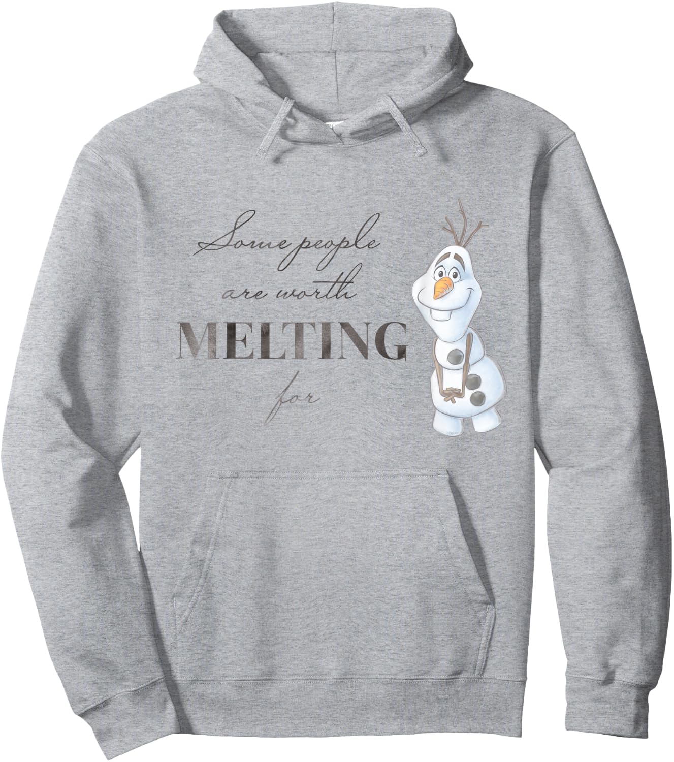 Disney 100 Anniversary Frozen Olaf D100 Quote Sweet Hoodie - Hoodie | Ash