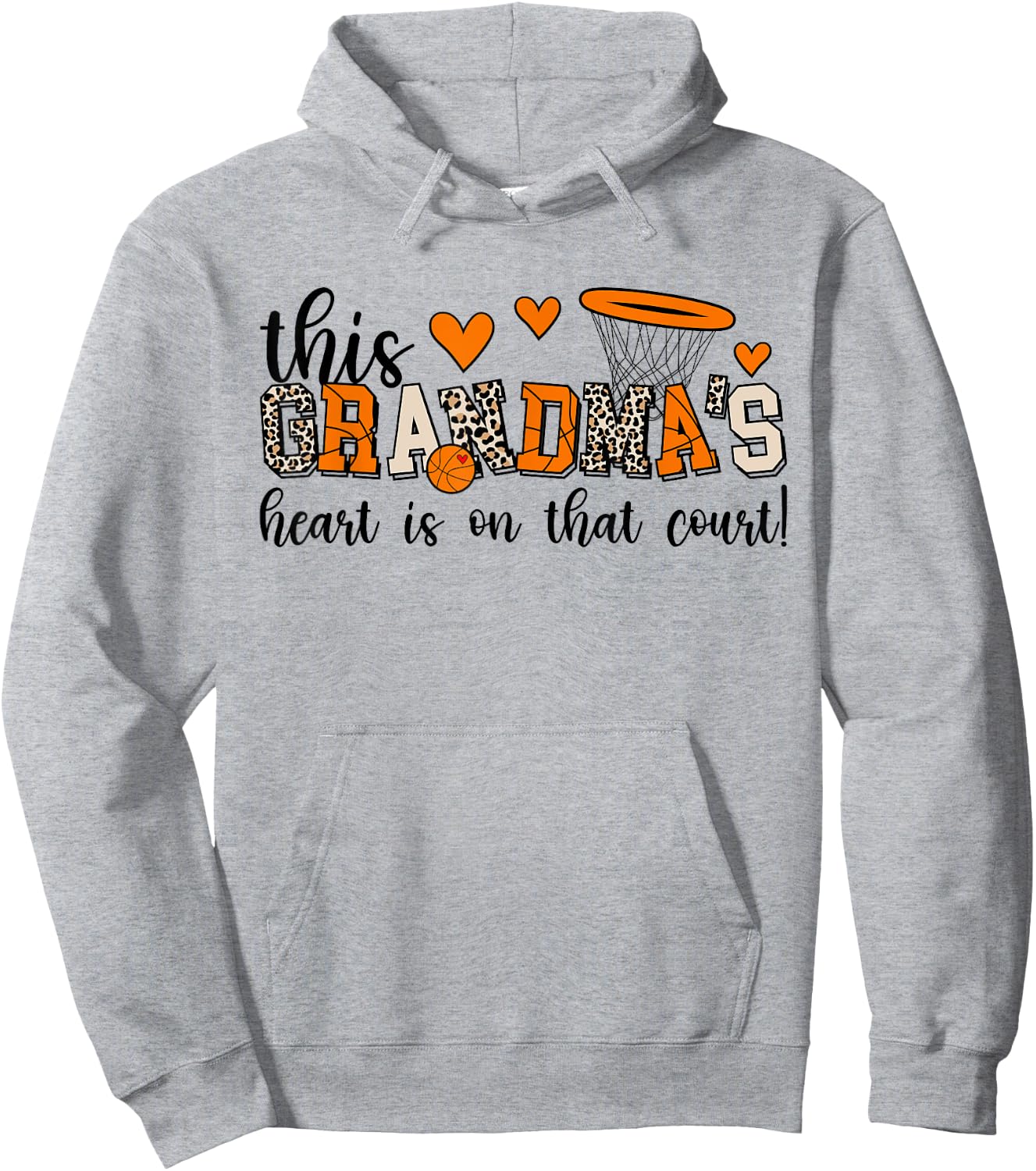 On That Court Basketball Grandma Of A Basketball Player Hoodie - Hoodie | Ash