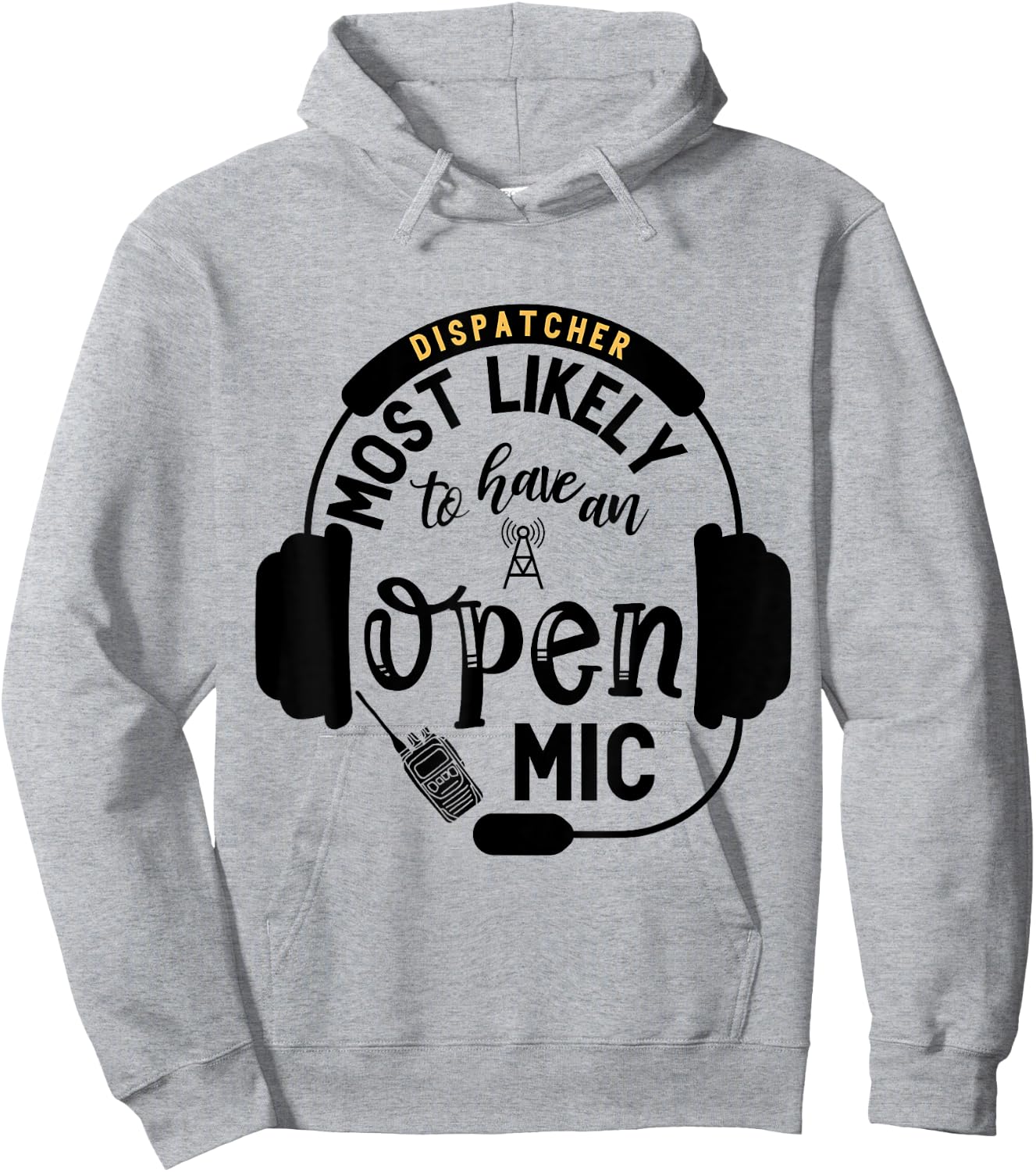 911 Funny Dispatcher Gifts Police Dispatch Thin Gold Line Hoodie - Hoodie | Ash