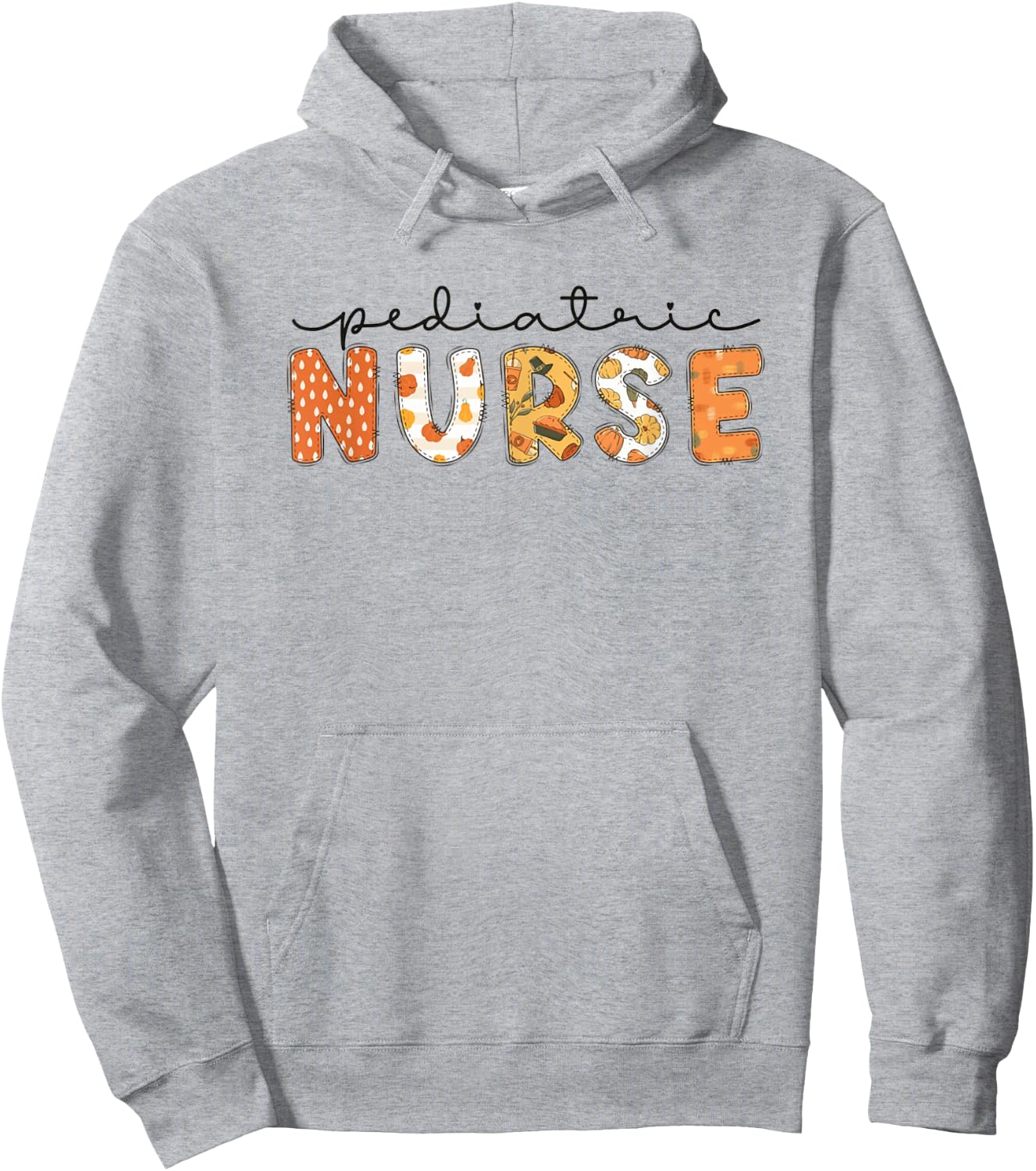 Fall Pediatric Nurse Thanksgiving Thankful PEDS Nurse Crew Hoodie - Hoodie | Ash