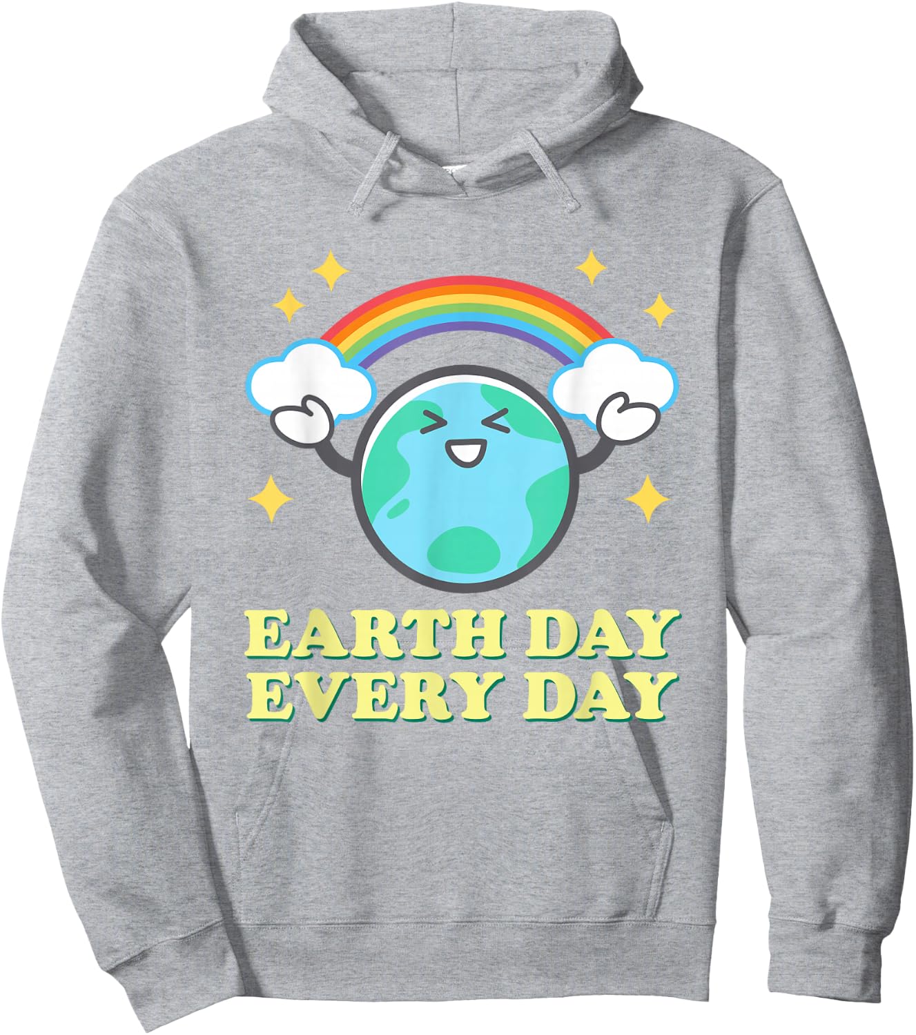 Earth Day Every Day Rainbow Globe Save the Planet Men Women Hoodie - Hoodie | Ash