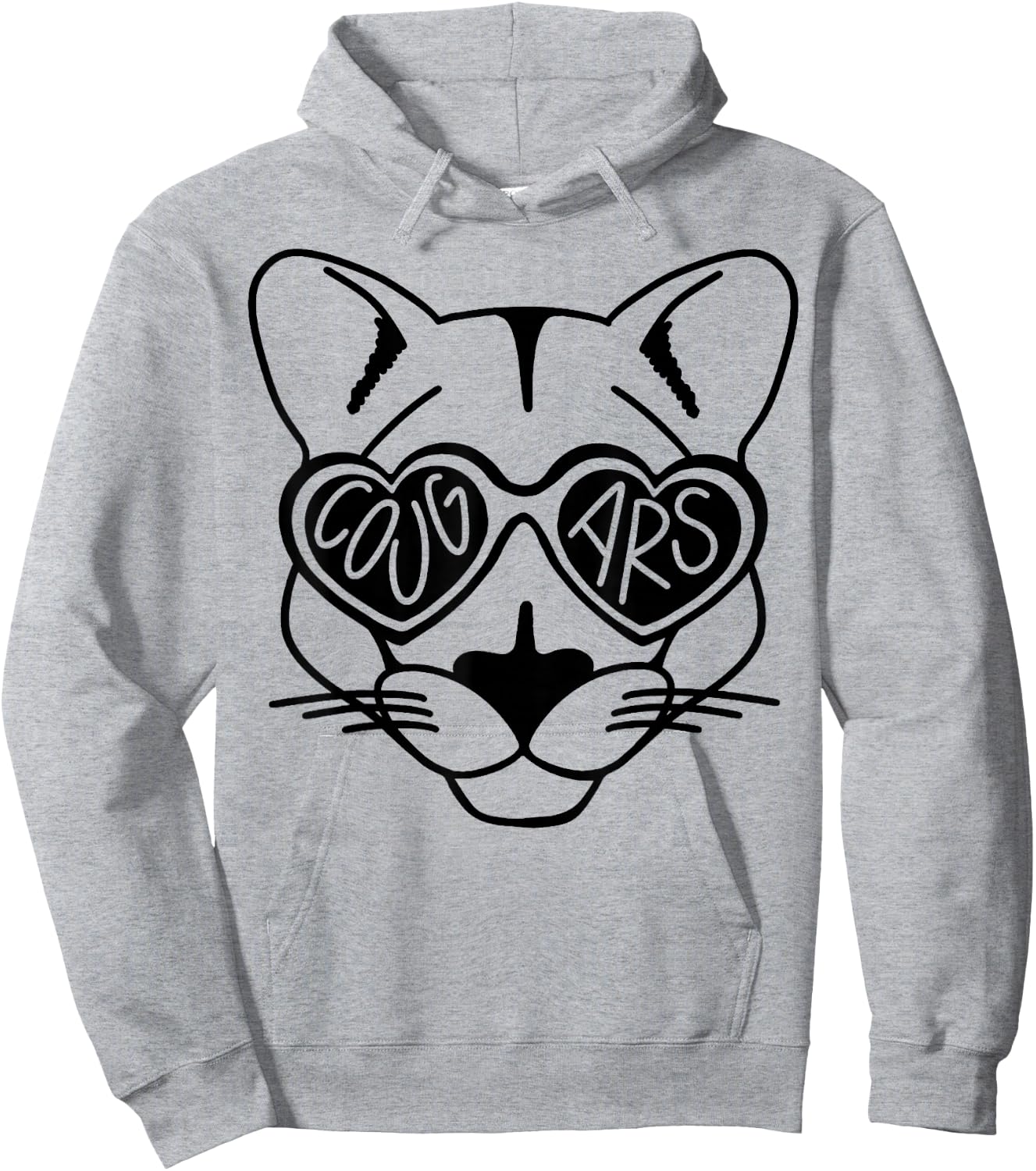 Cougars School Sports Fan Team Spirit Hoodie - Hoodie | Ash