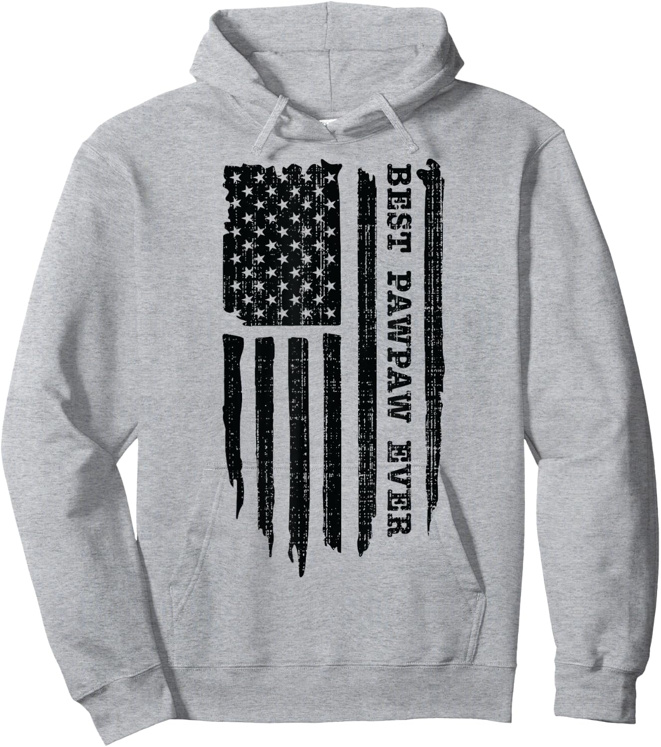 Best Pawpaw Ever American Flag Funny Father's Day Hoodie - Hoodie | Ash