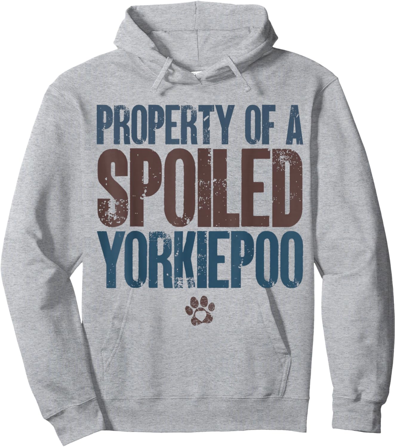 Property Of A Spoiled Yorkiepoo Funny Yorkiepoo Lover Owner Hoodie - Hoodie | Ash