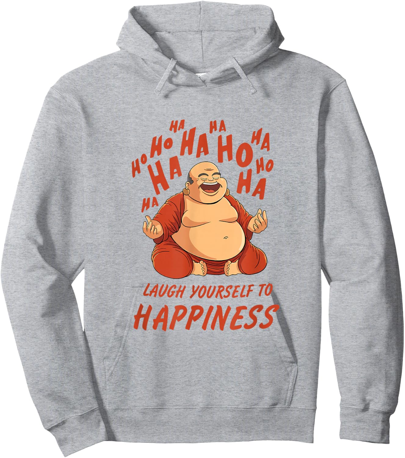 Laughing Meditation Buddha Design for Laughter Yoga Training Hoodie - Hoodie | Ash