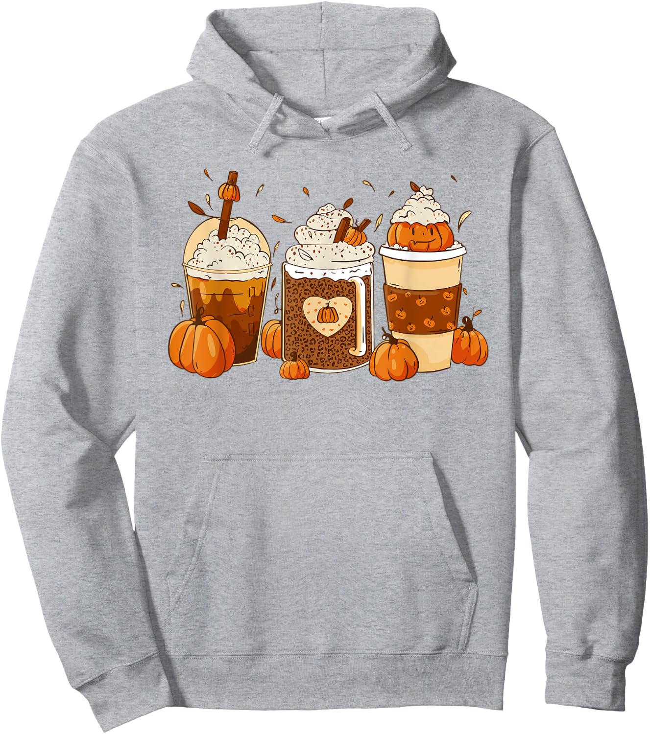 Pumpkin Spice Latte Fall Coffee Thanksgiving Shirt Hoodie - Hoodie | Ash