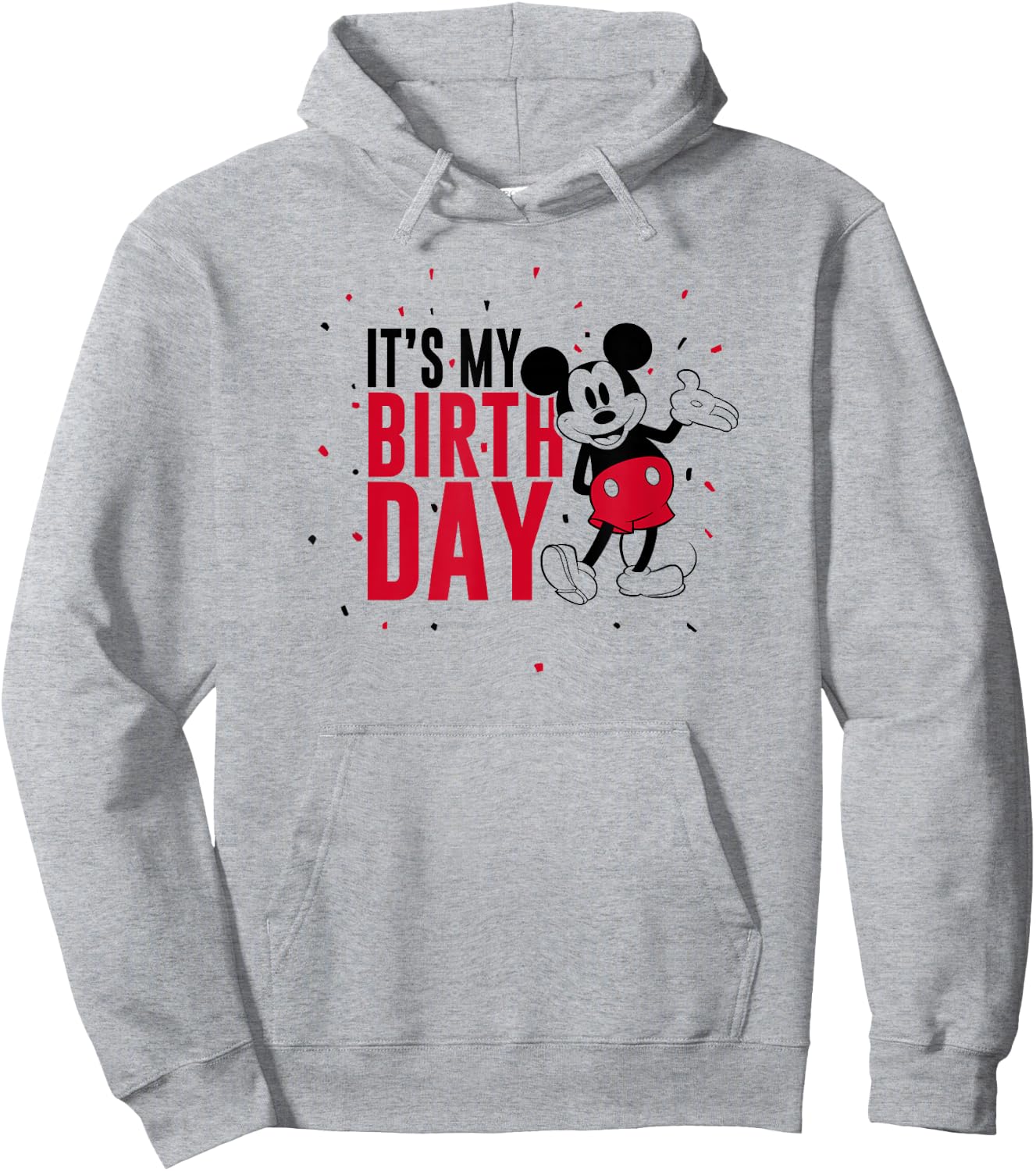 Disney Mickey Mouse It's My Birthday Hoodie - Hoodie | Ash