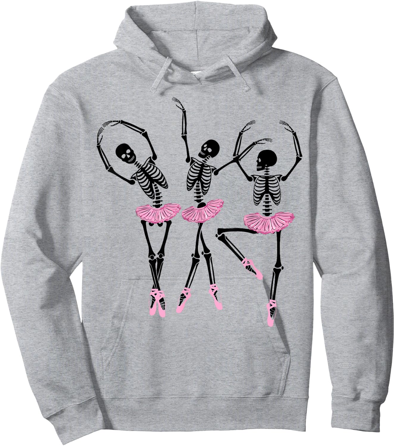 Ballerina Skeletons Dancing Halloween Ballerina Skeleton Hoodie - Hoodie | Ash