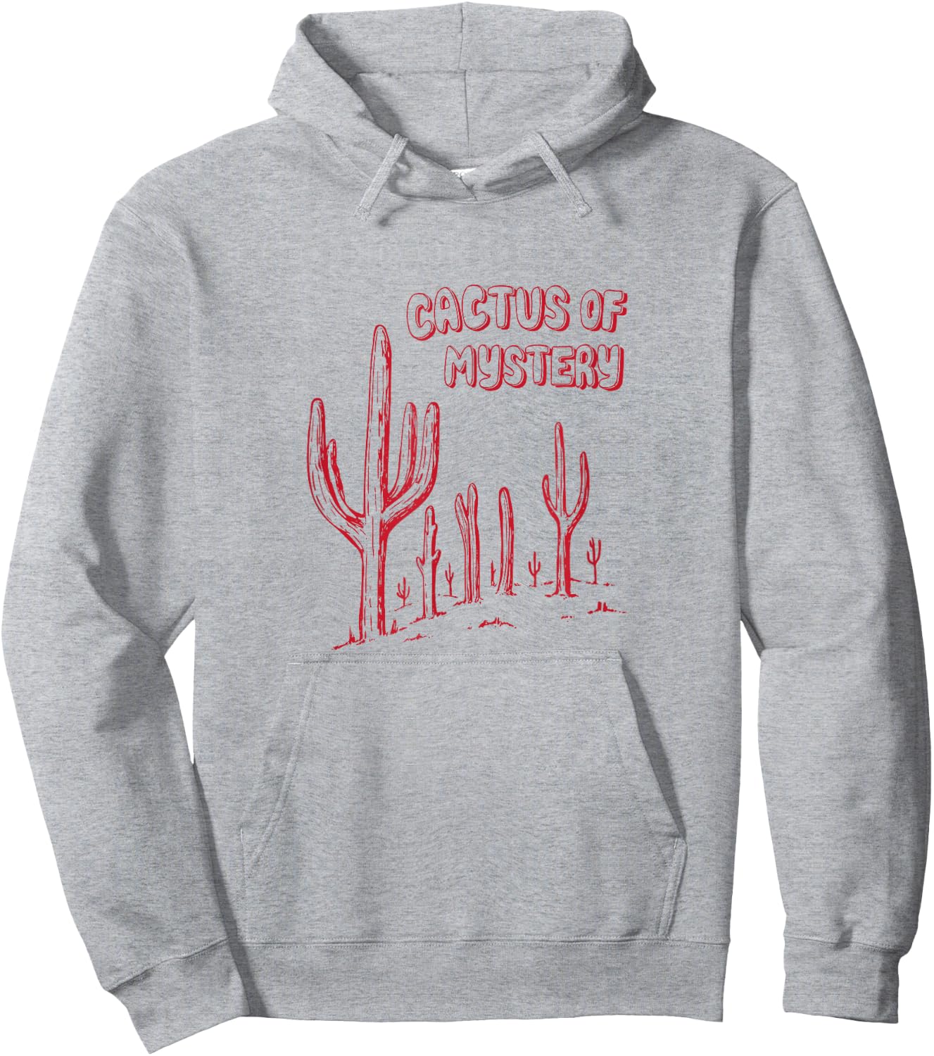 Maddesigns Cactus of Mystery UHF - Men's Grey Small Classic Fit Short Sleeve Cotton Polyester Blend Hoodie - Hoodie | Ash