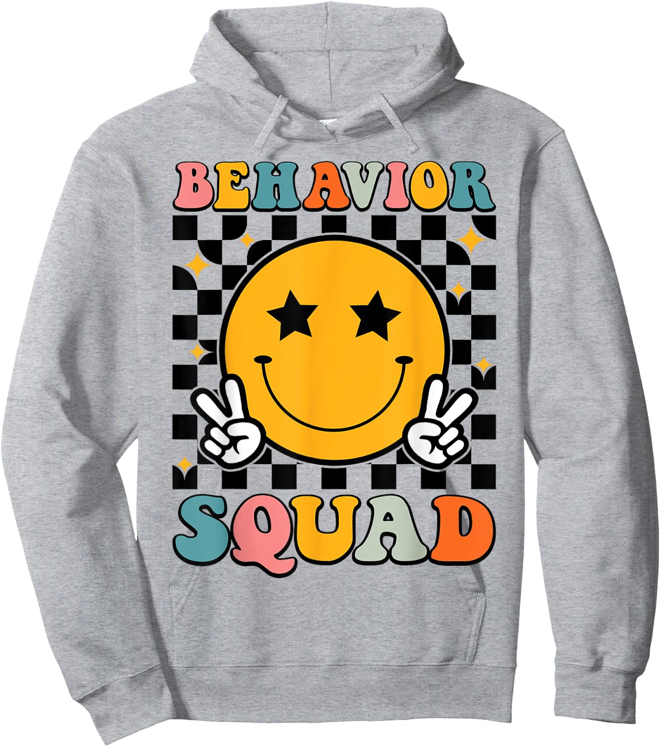 Behavior Squad Specialist Analyst Behavior Teacher Retro Hoodie - Hoodie | Ash