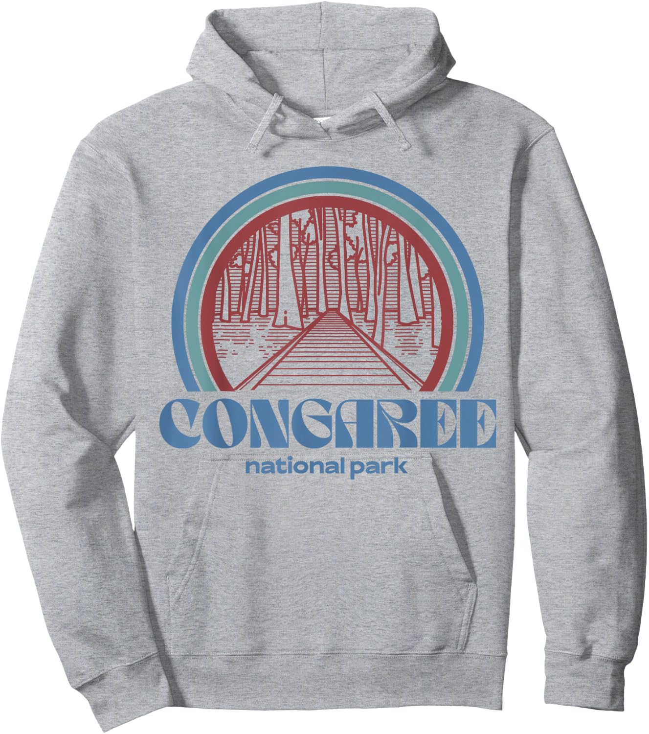 Congaree National Park Retro Vintage Style Outdoor Hiking Hoodie - Hoodie | Ash