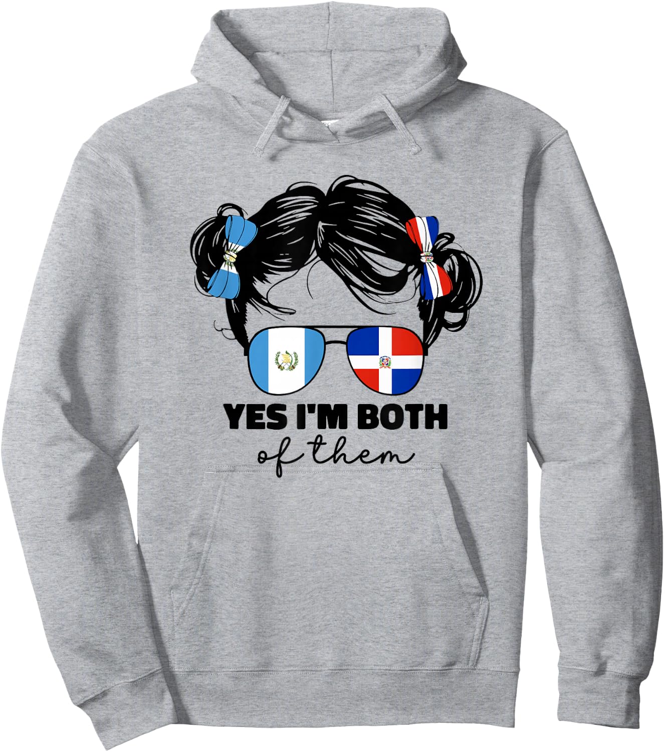 Half Dominican And Guatemalan Guatemala Flag Kids Girls Mix Hoodie - Hoodie | Ash