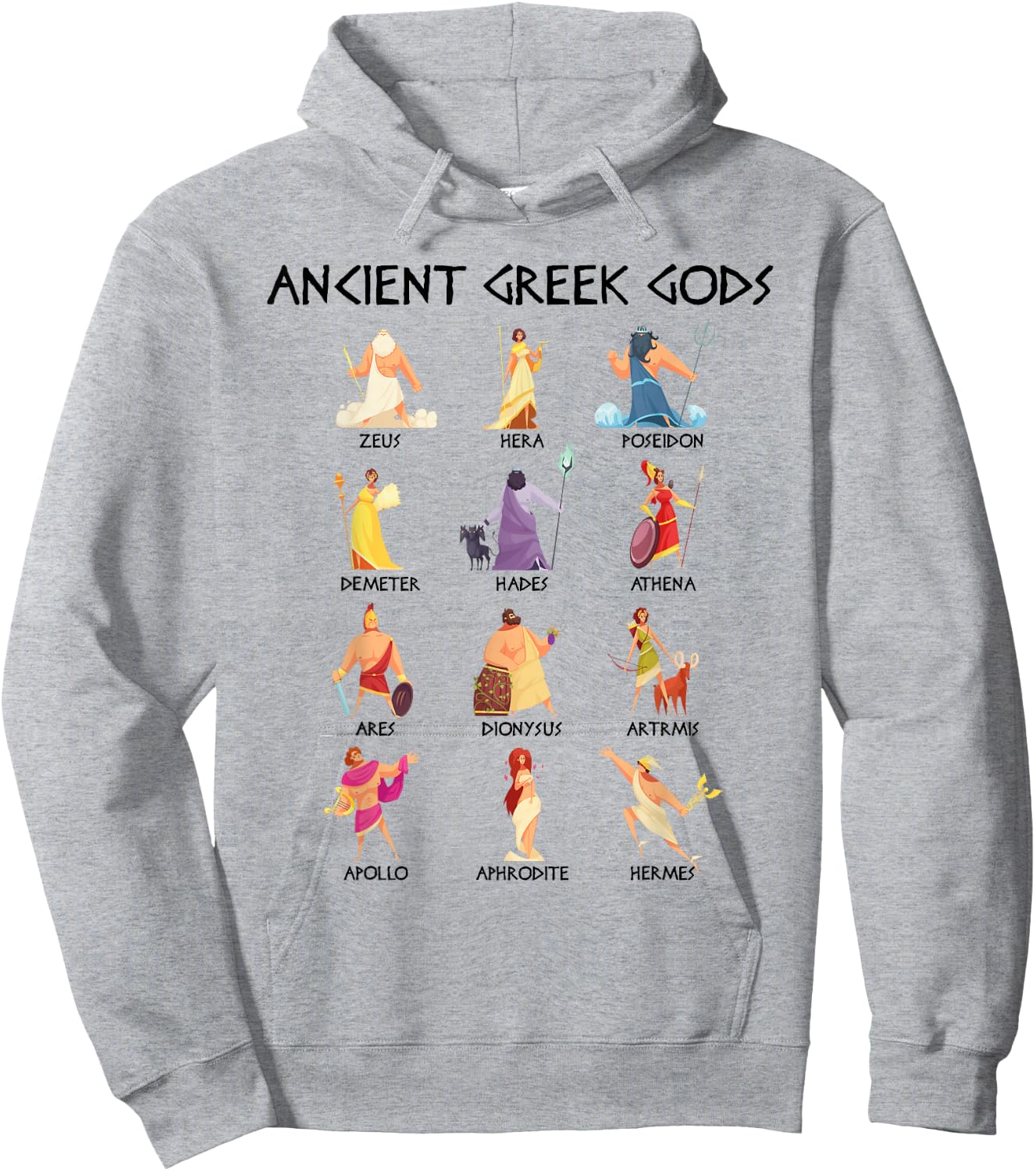Greek Mythology Gods - Gods of Greece - Ancient Greek Hoodie - Hoodie | Ash