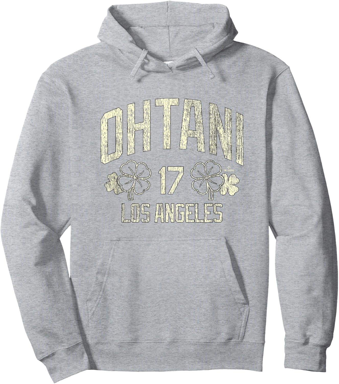 Shohei Ohtani Los Angeles Baseball St. Patrick's Clover Hoodie - Hoodie | Ash