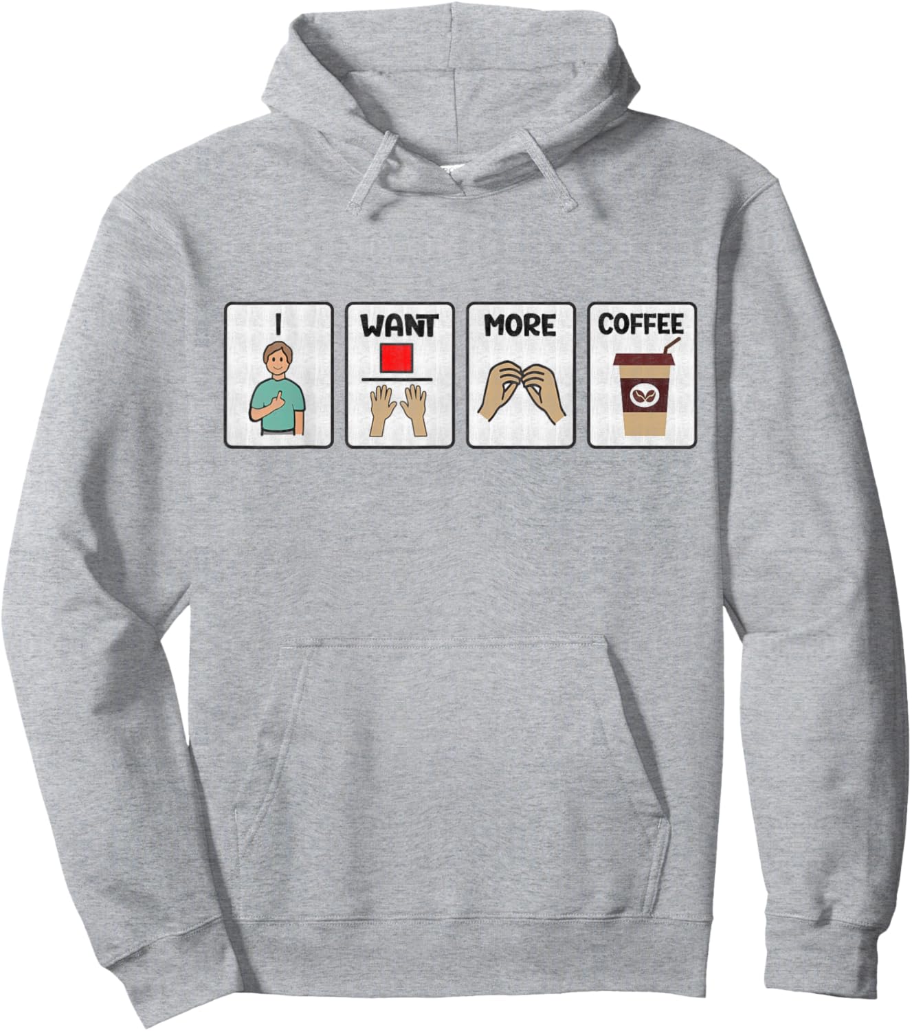 I Want More Coffee SLP Speechie Speech Language Pathologist Hoodie - Hoodie | Ash