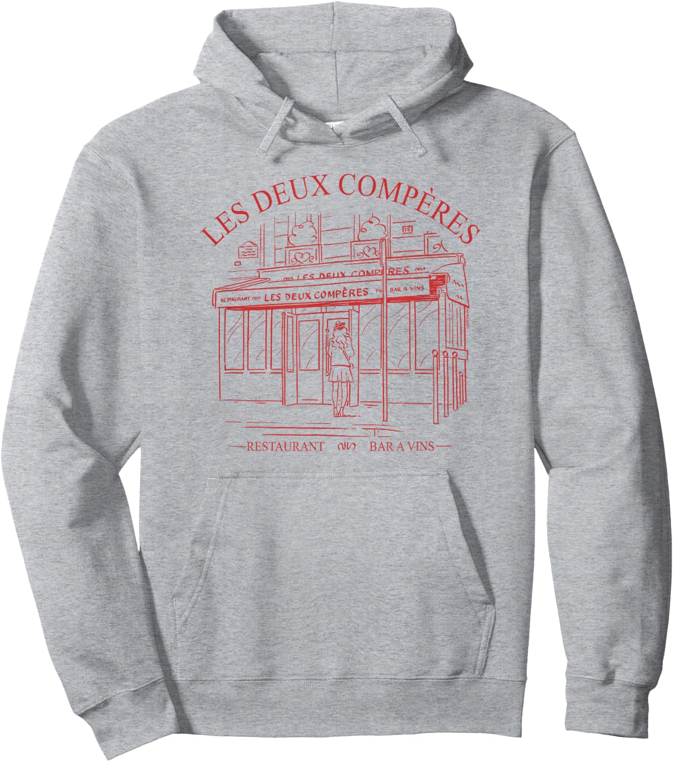 Emily in Paris Les Deux Compères Restaurant Outline Portrait Hoodie - Hoodie | Ash