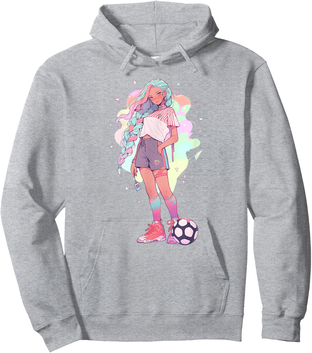 Soccer Girl in funny Pastel japan Anime Aesthetic japanese Hoodie - Hoodie | Ash