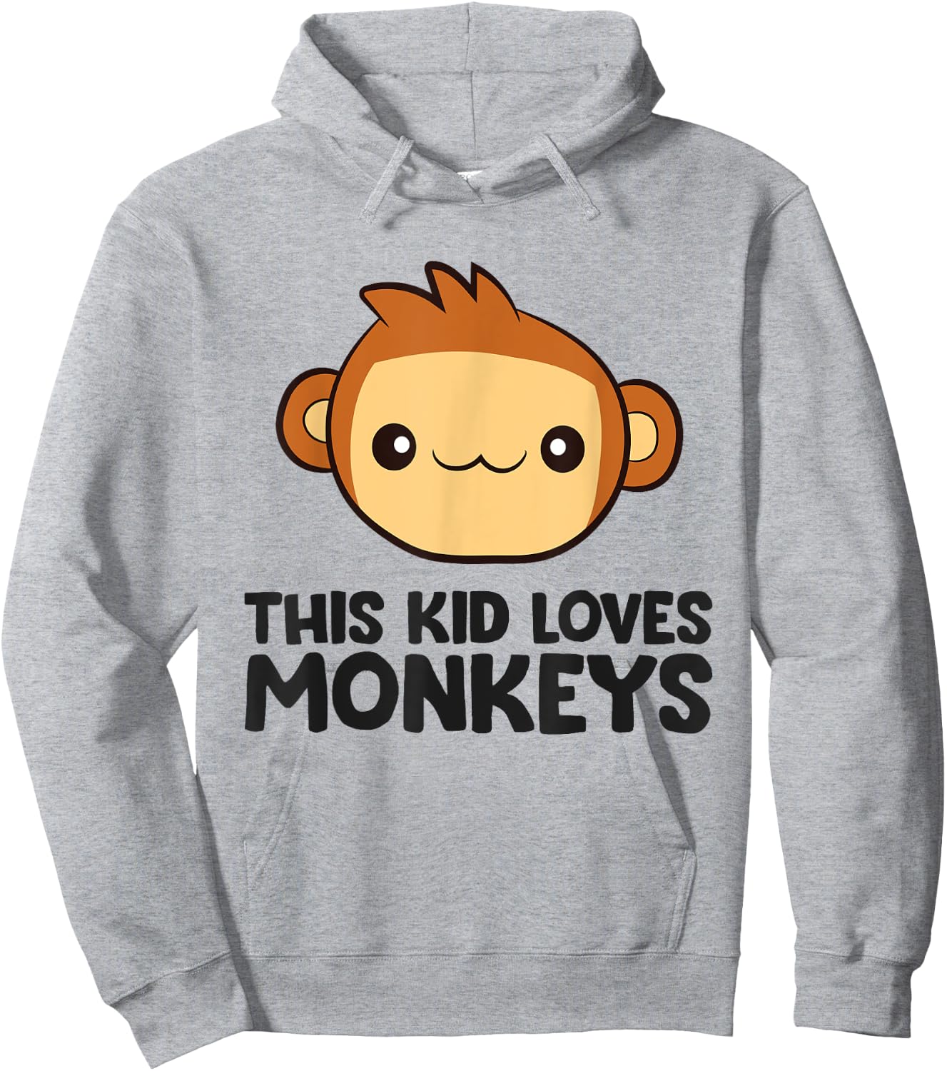 Monkey Love Children Boys Girls This Kid Loves Monkeys Hoodie - Hoodie | Ash