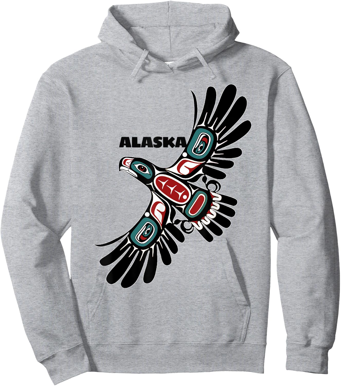 Alaska Native American Art Styles Eagle Tlingit Haida Indian Hoodie - Hoodie | Ash