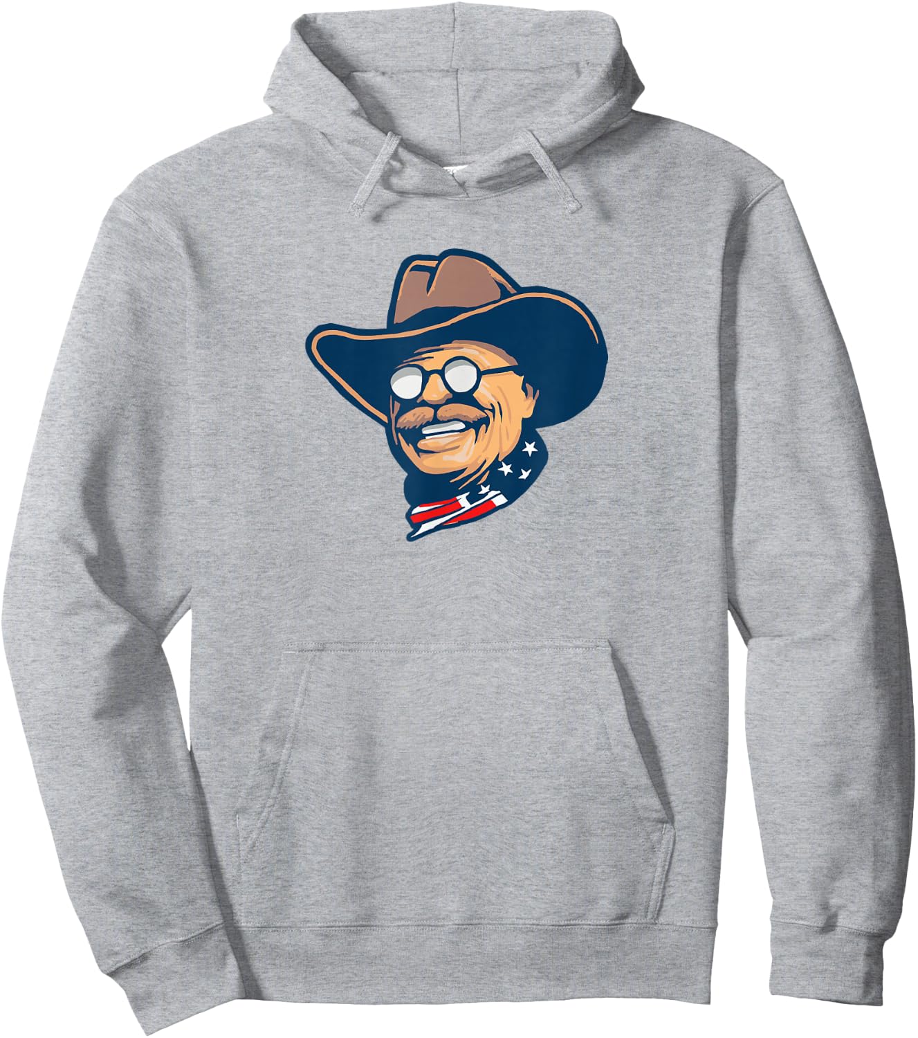 Giant Step Design Co. Teddy Roosevelt Rough Rider American National Parks Retro Hoodie - Hoodie | Ash