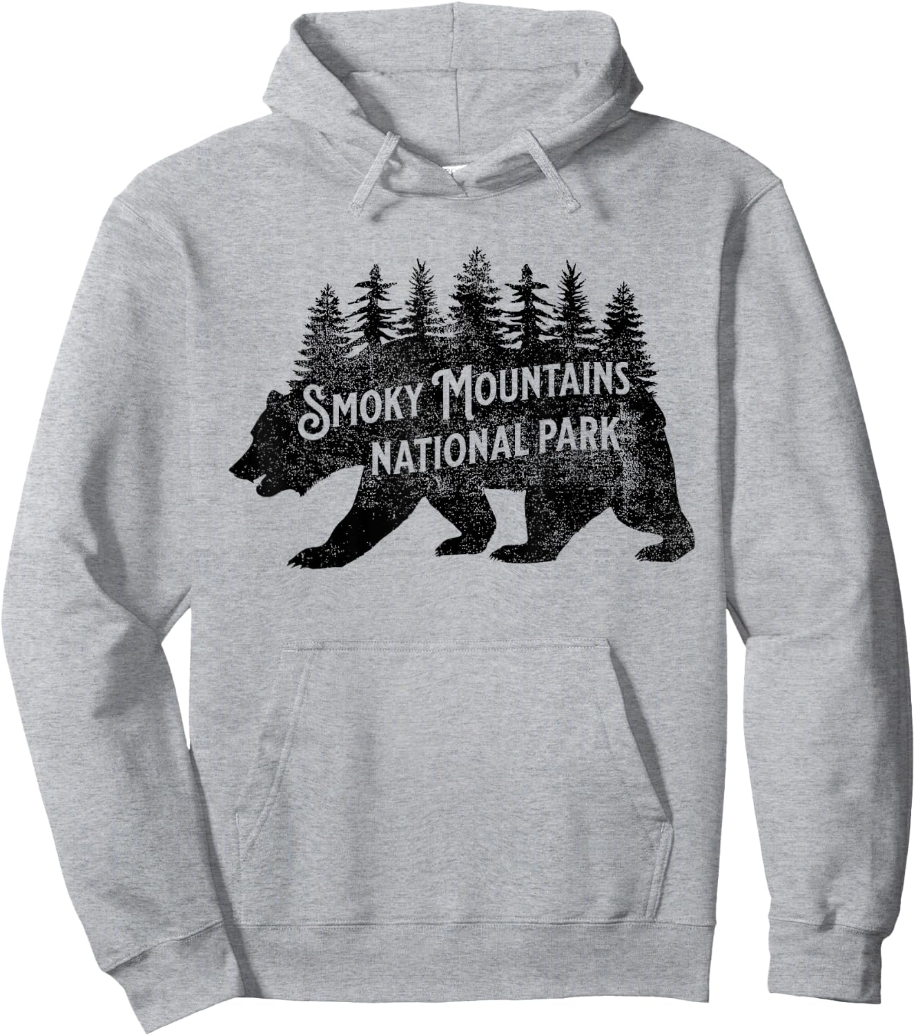 Great Smoky Mountains Tennessee Nature Bear Hiking Outdoors Hoodie - Hoodie | Ash