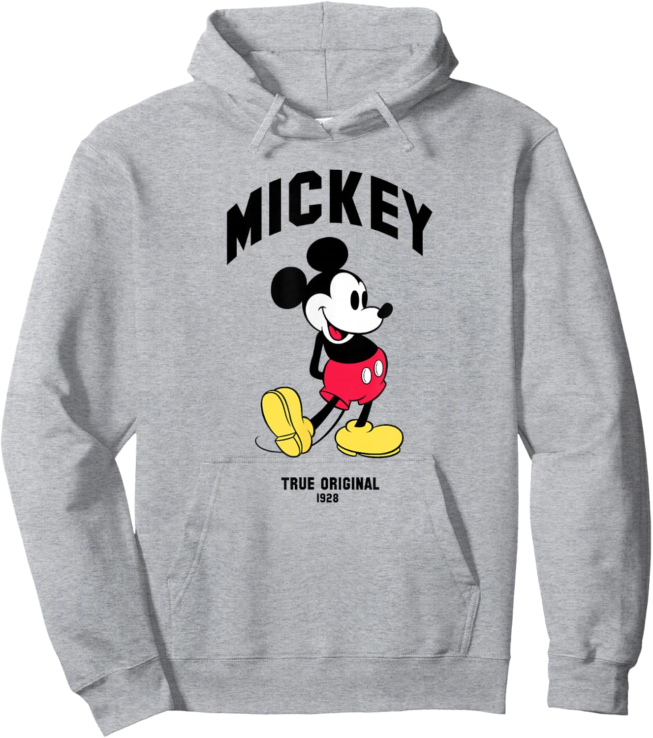 Disney Mickey And Friends Classic Mickey True Original Logo Hoodie - Hoodie | Ash