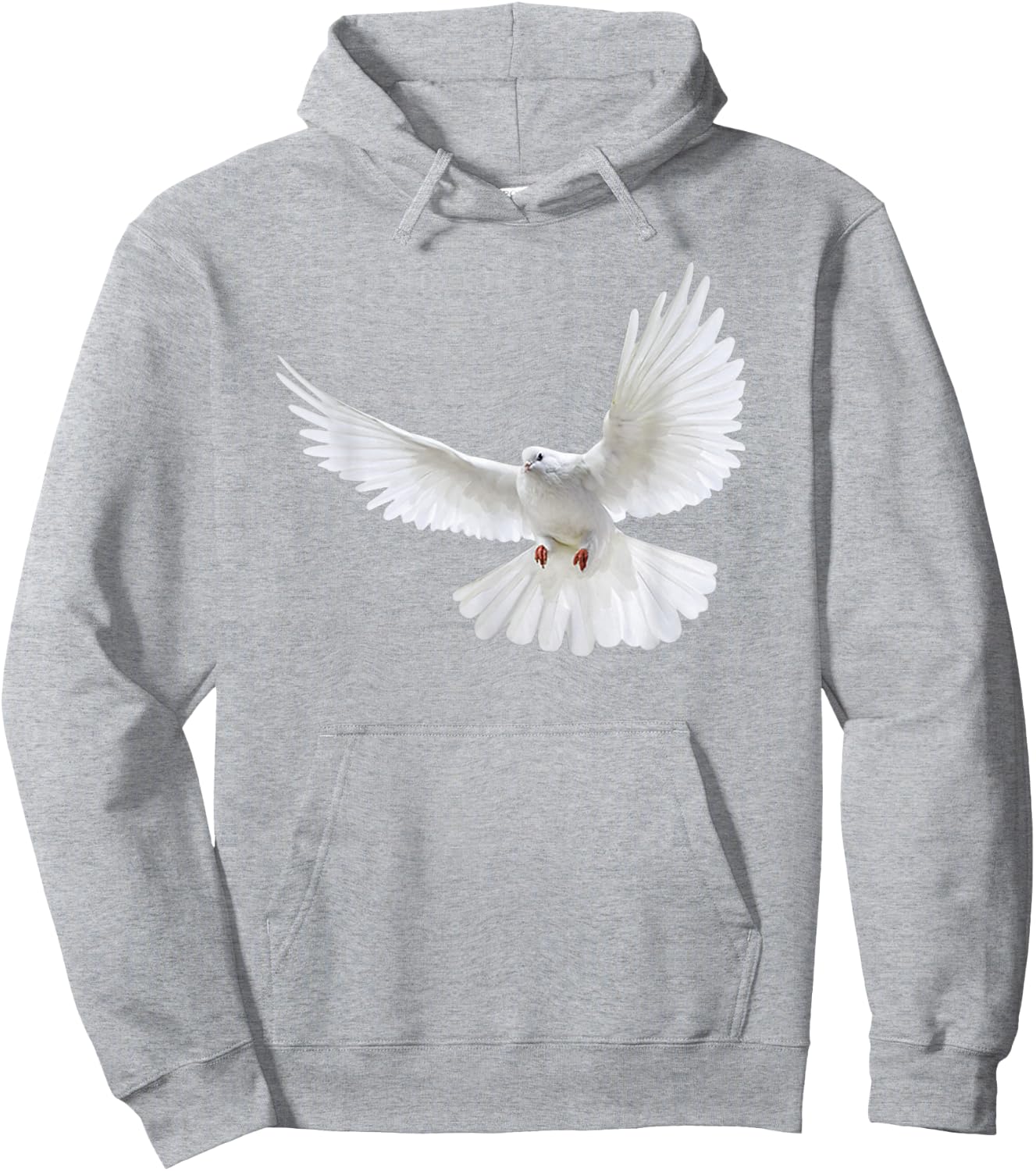 Beautiful Flying Peaceful White Dove Photo Silhouette Hoodie - Hoodie | Ash