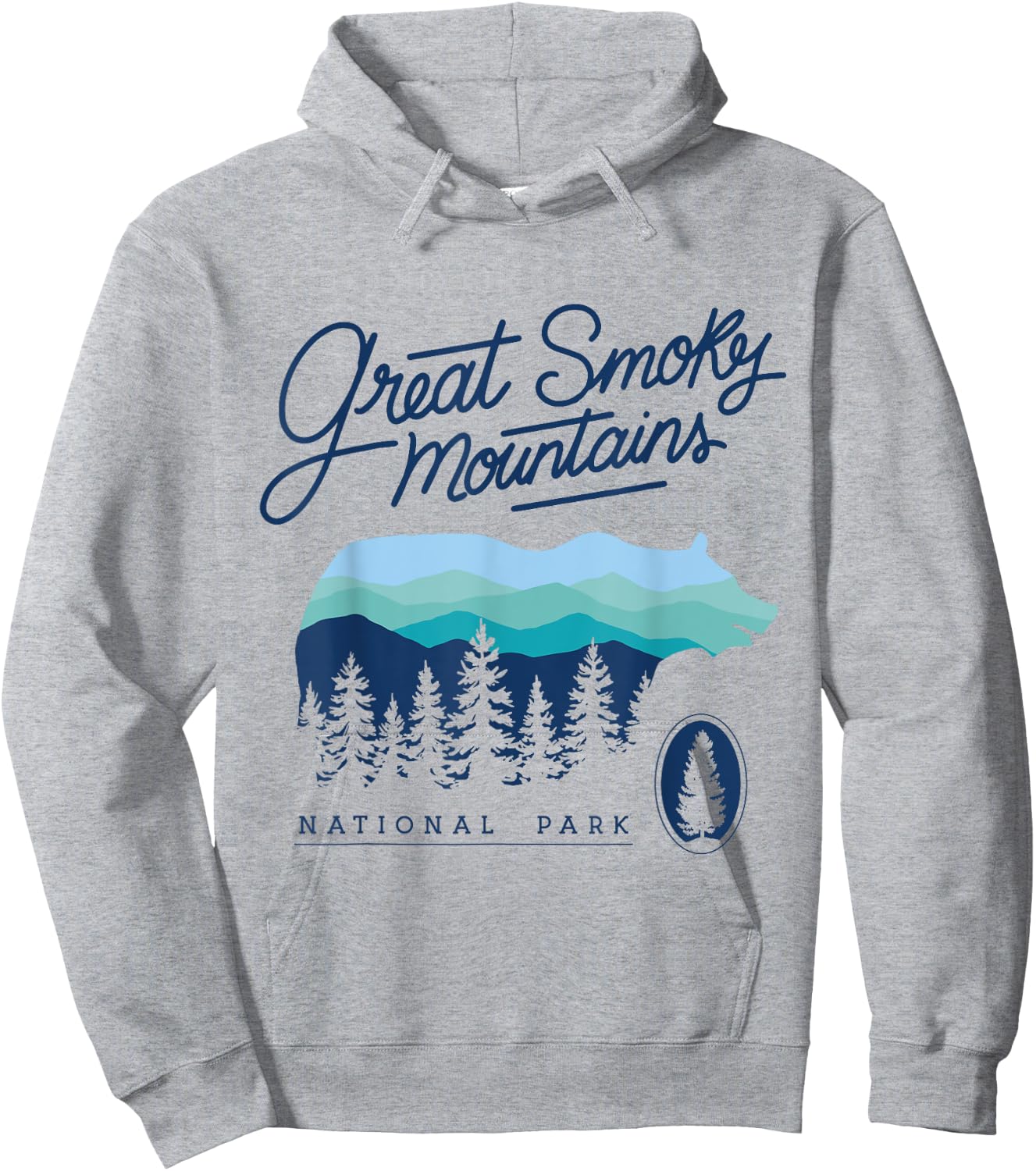 Tennessee NC 1934 Great Smokey Mountains National Park Hoodie - Hoodie | Ash
