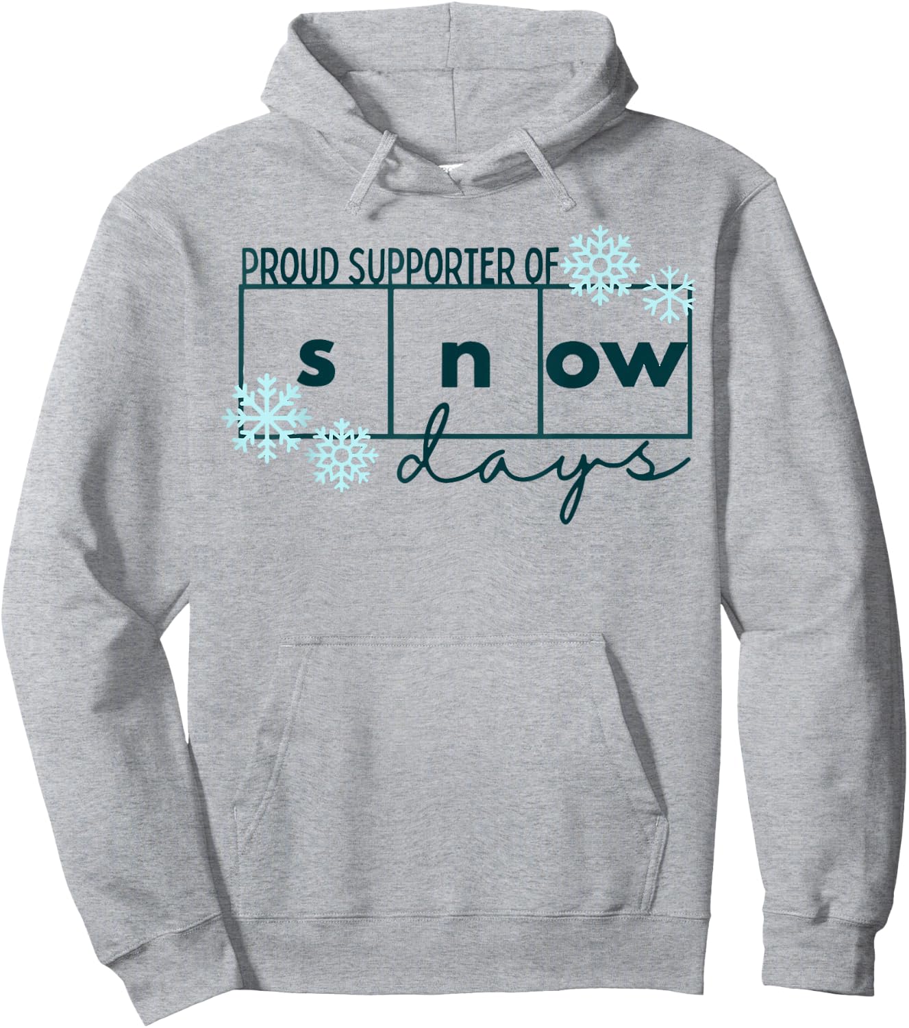 Proud Supporter of Snow Days Teacher Christmas holiday snow Hoodie - Hoodie | Ash