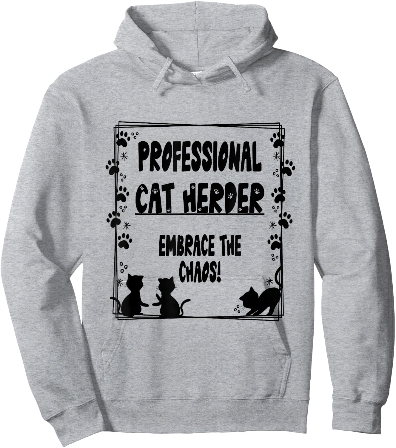 Professional Cat Herder Employee Managemen Graphic Design Hoodie - Hoodie | Ash