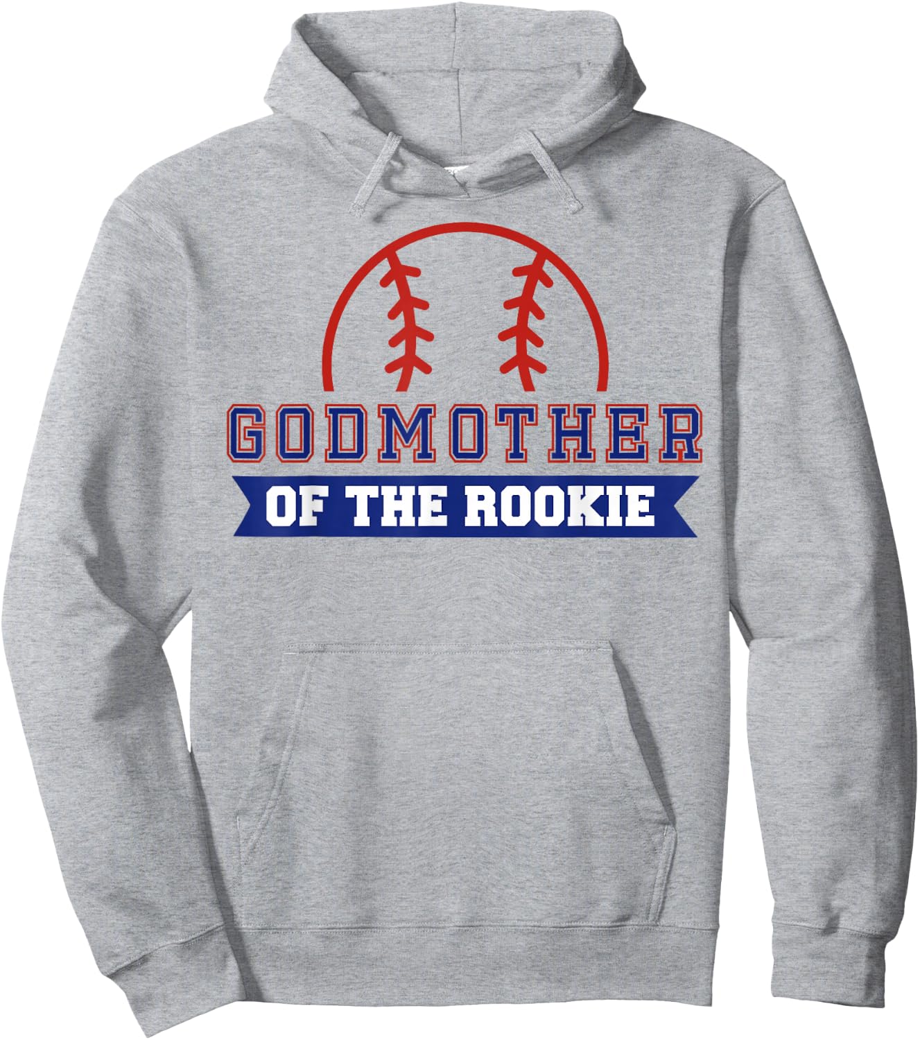 Godmother of Rookie 1st Birthday Baseball Theme Matching Hoodie - Hoodie | Ash