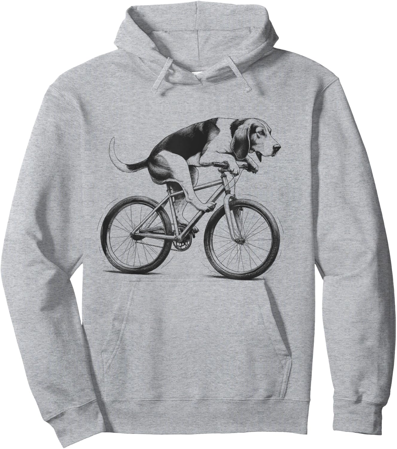 Treeing Walker Coonhound Dog Riding a Bike Bicycle Cycling Men Women Kids Hoodie - Hoodie | Ash